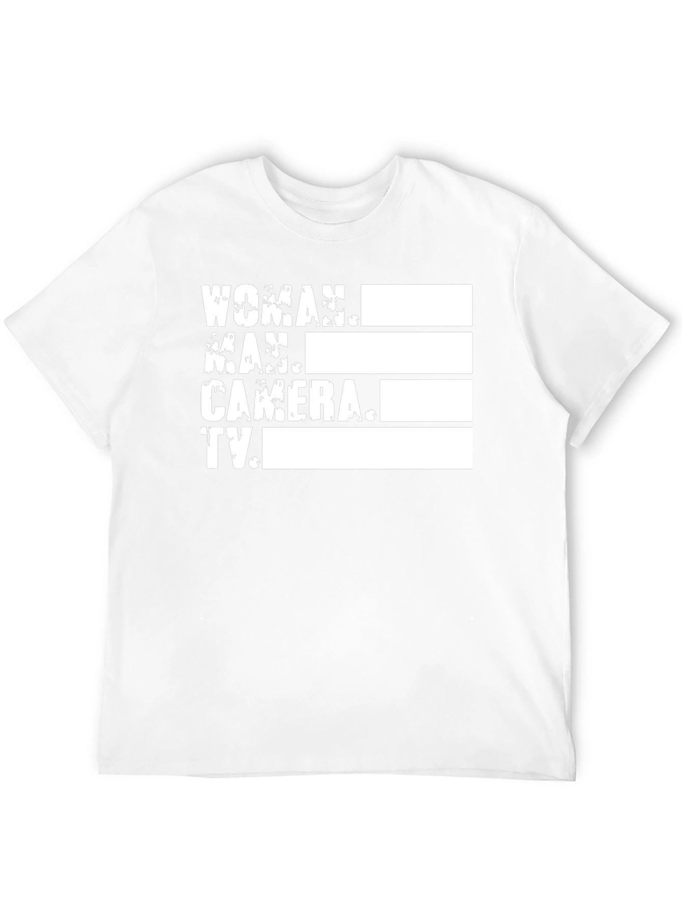 Woman Man Camera TV Black T-Shirt