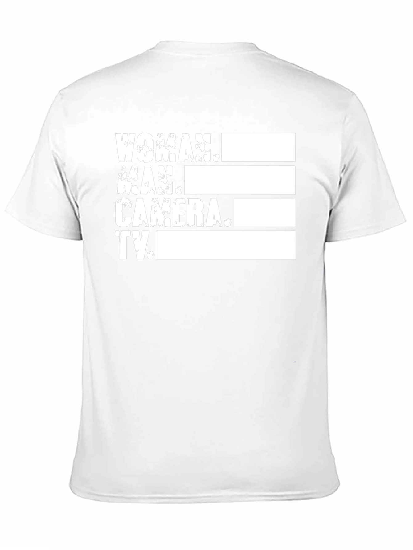 Woman Man Camera TV Black T-Shirt