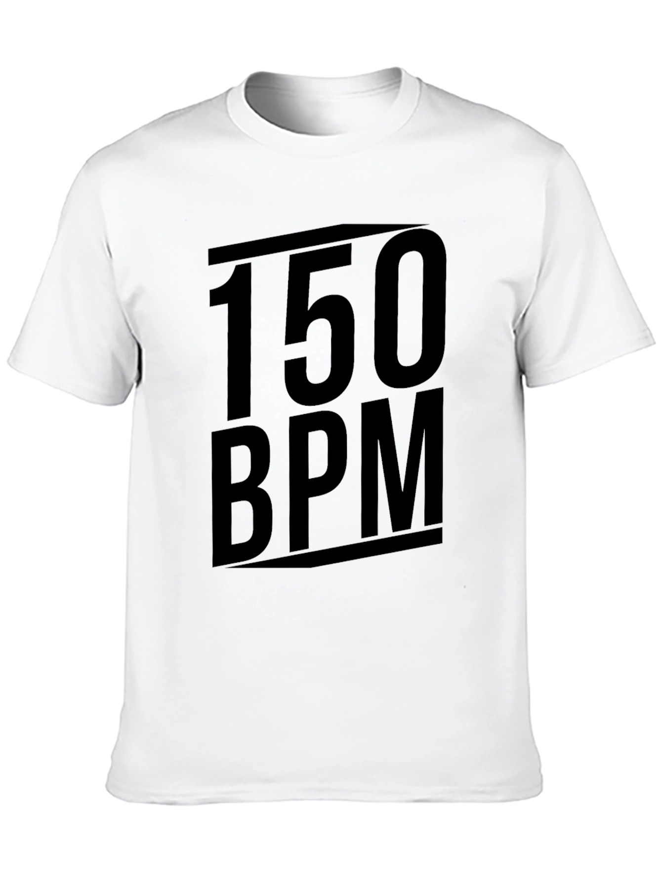 150 BPM Black Graphic Tee - Music Lover Shirt