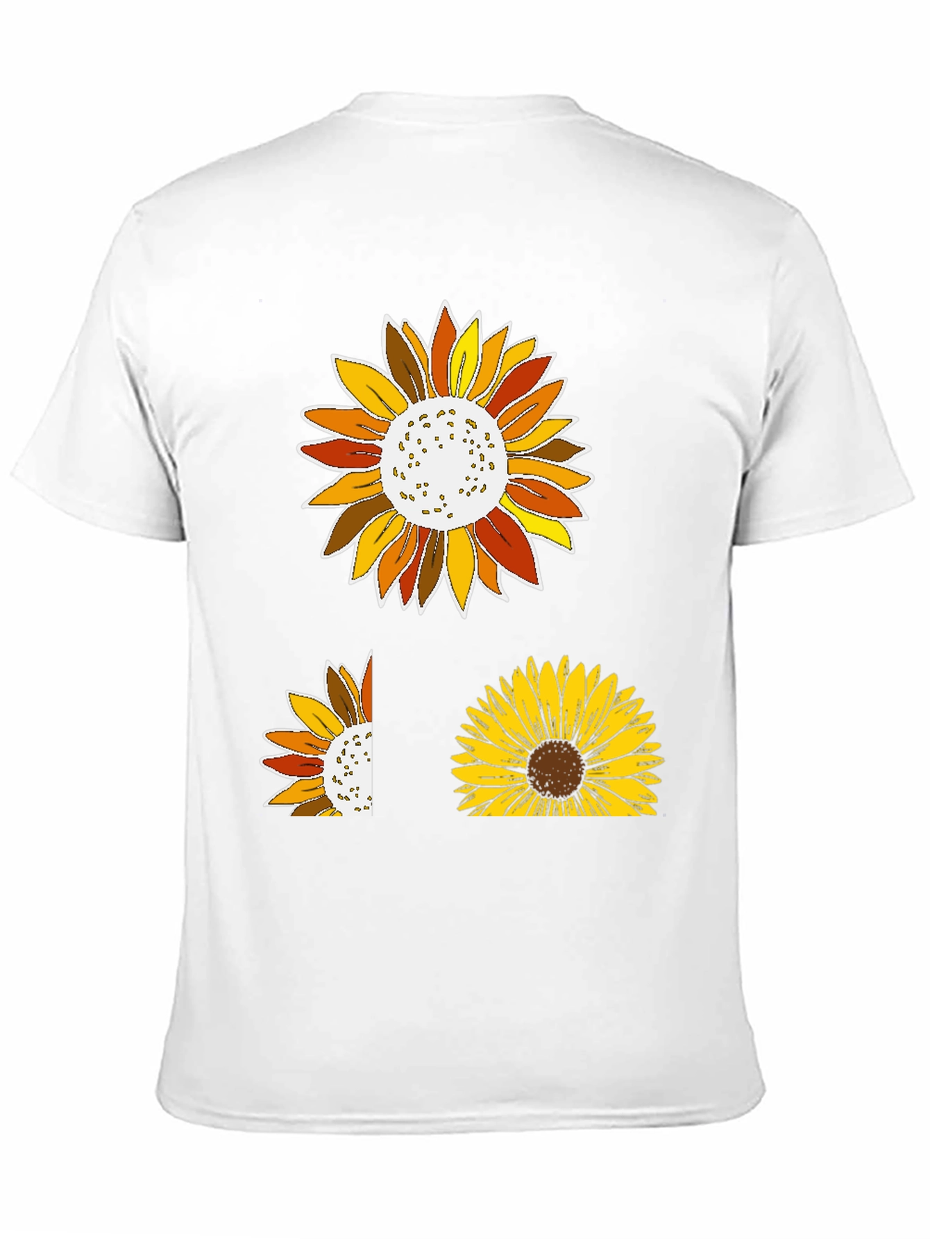Sunflower Graphic Print Black T-Shirt