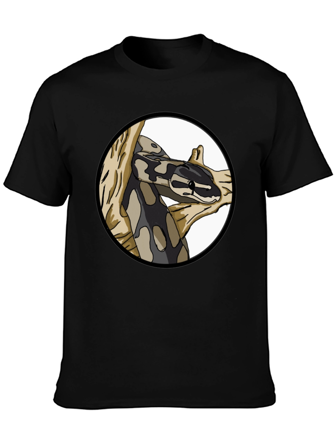 Snake Graphic Print Crew Neck T-Shirt