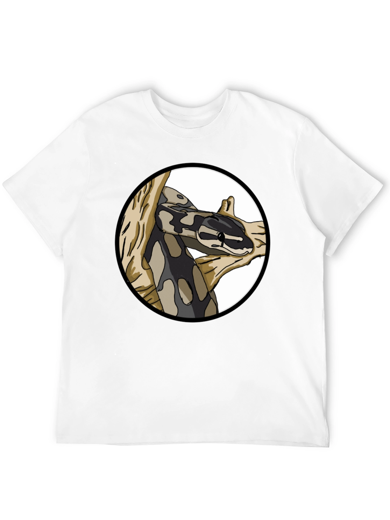 Snake Graphic Print Crew Neck T-Shirt