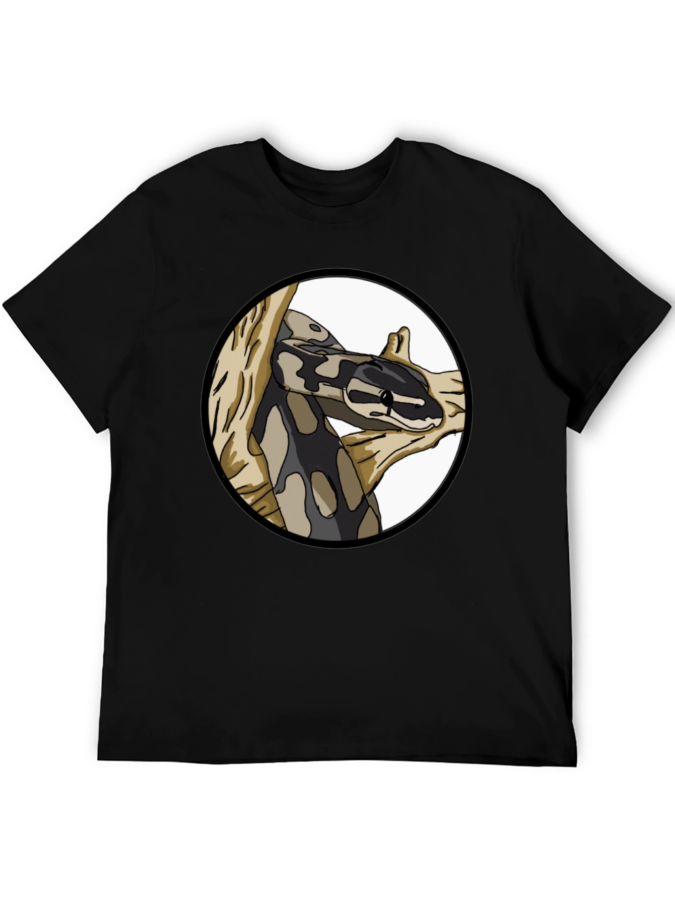 Snake Graphic Print Crew Neck T-Shirt