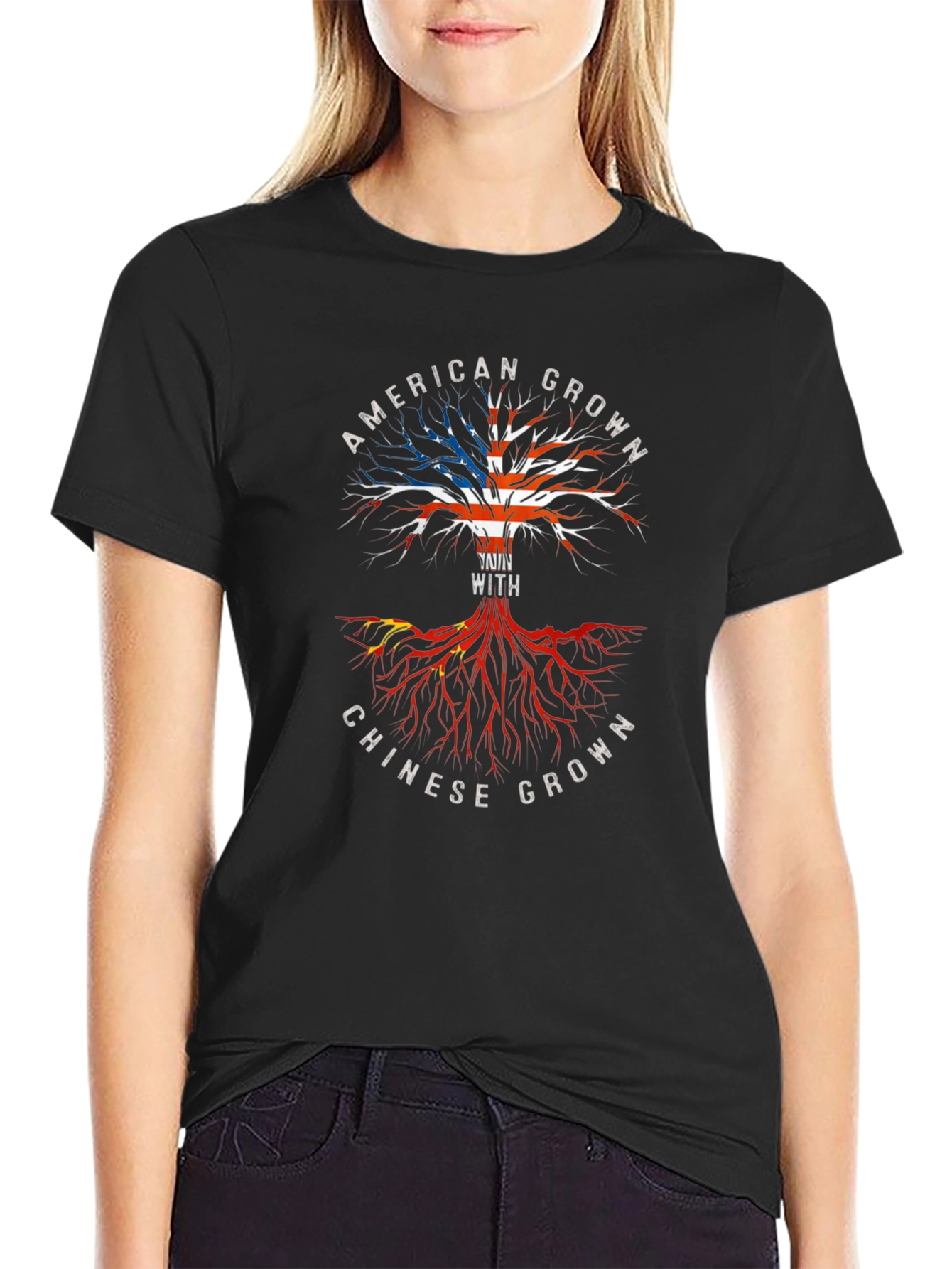 American Grown Chinese Grown Graphic Tee