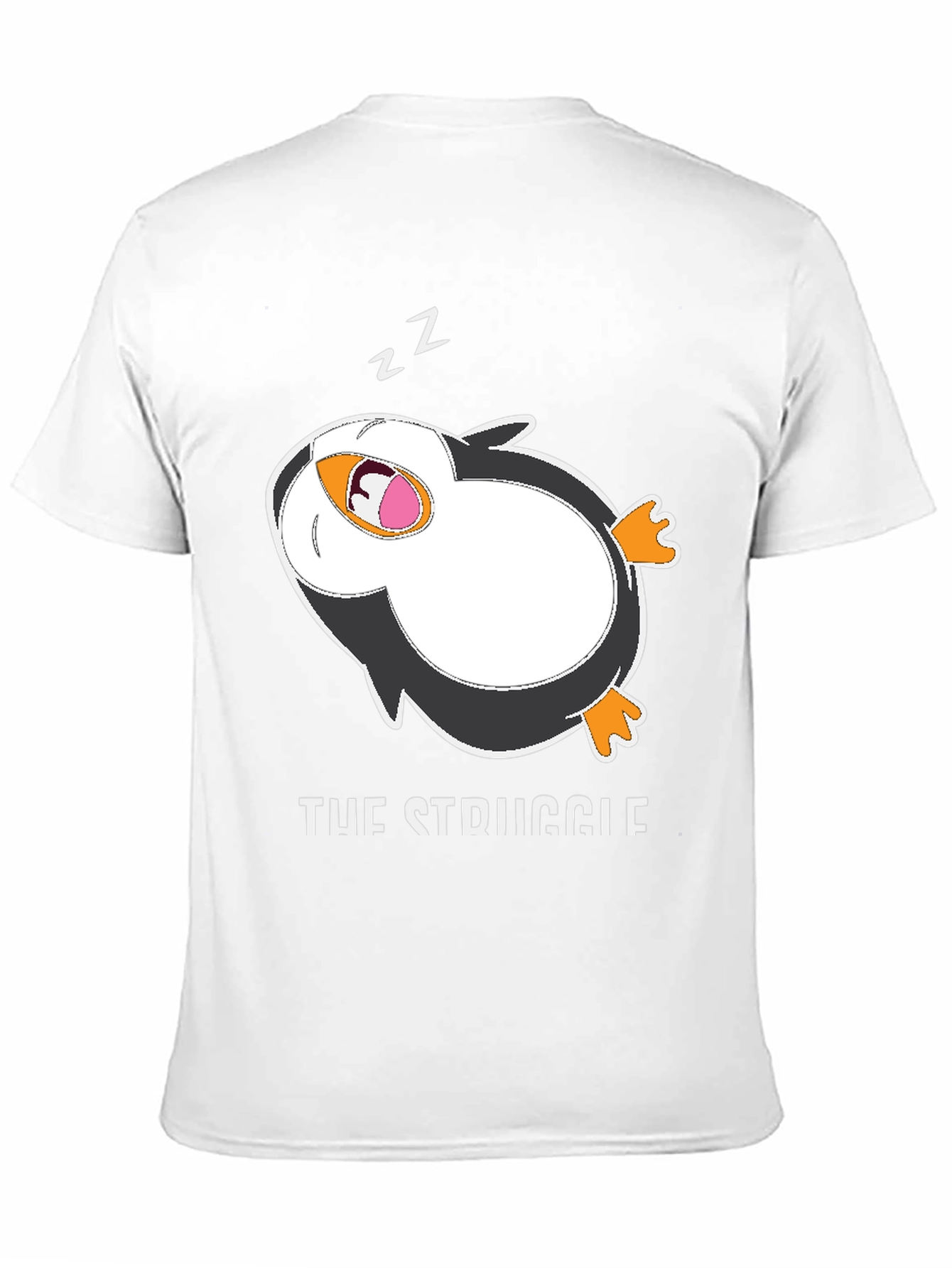 Funny Penguin T-Shirt: The Struggle is Real