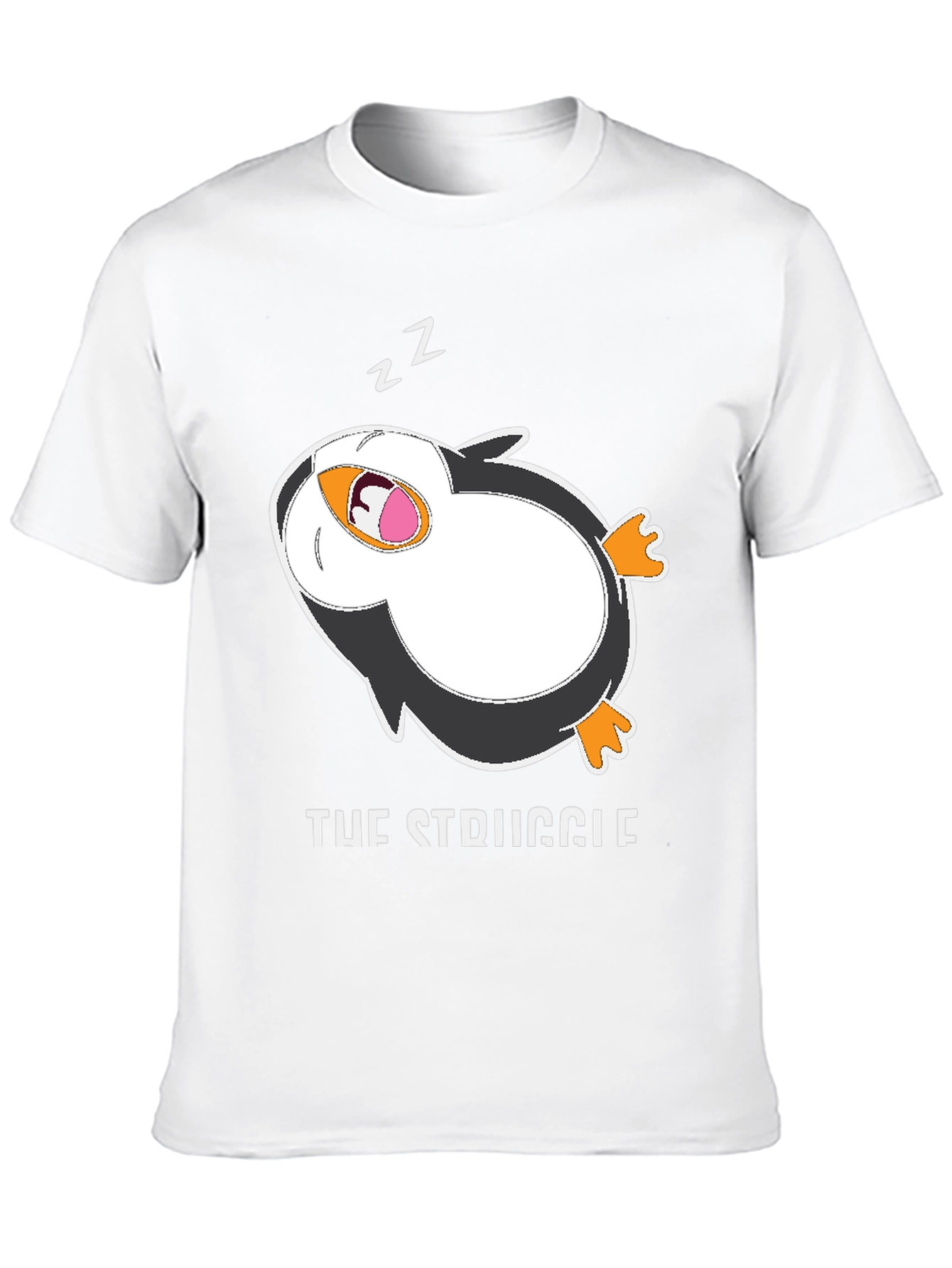 Funny Penguin T-Shirt: The Struggle is Real