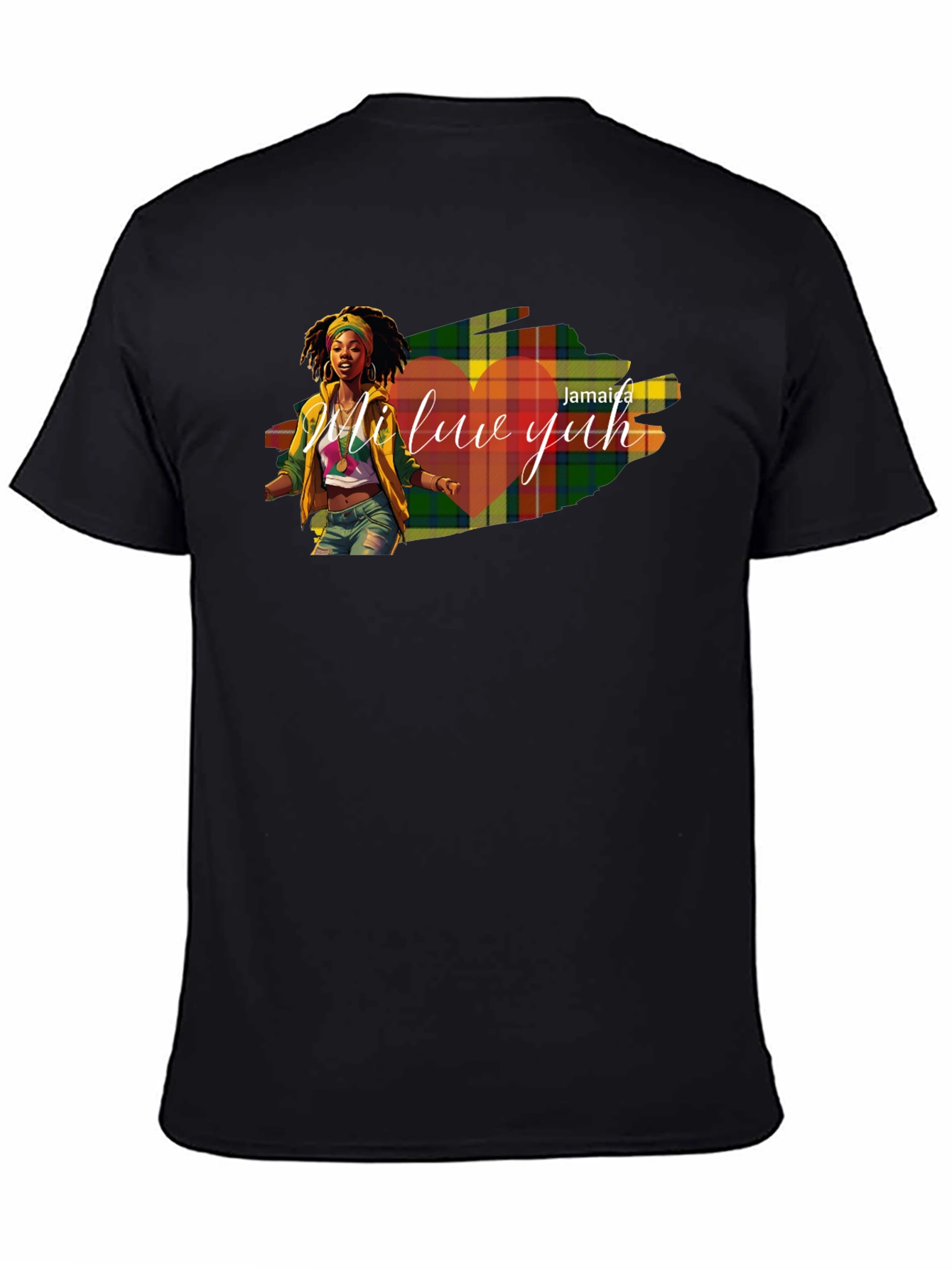 Jamaica Mi Luv Yuh Graphic T-Shirt - Black