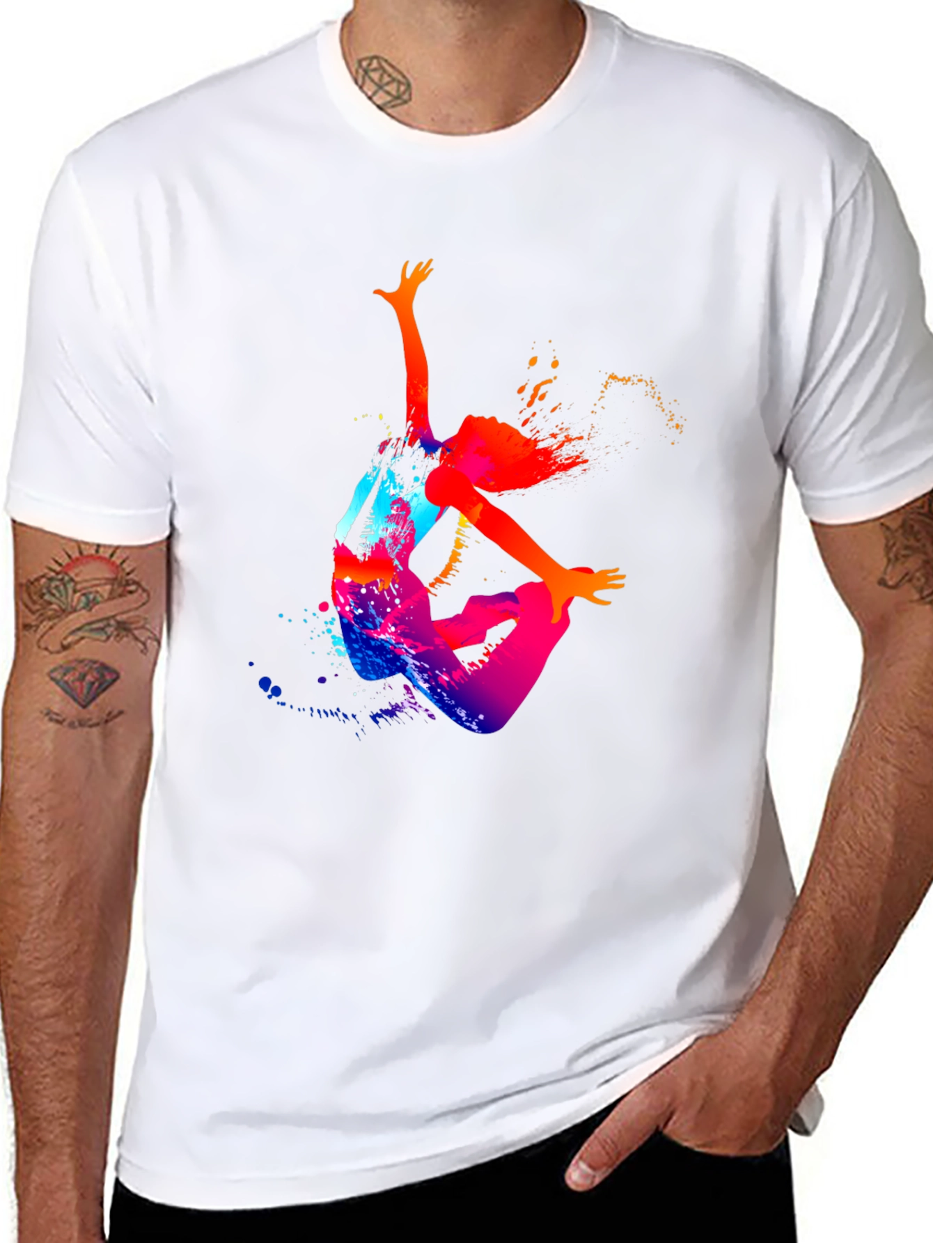 Abstract Dancer Graphic T-Shirt