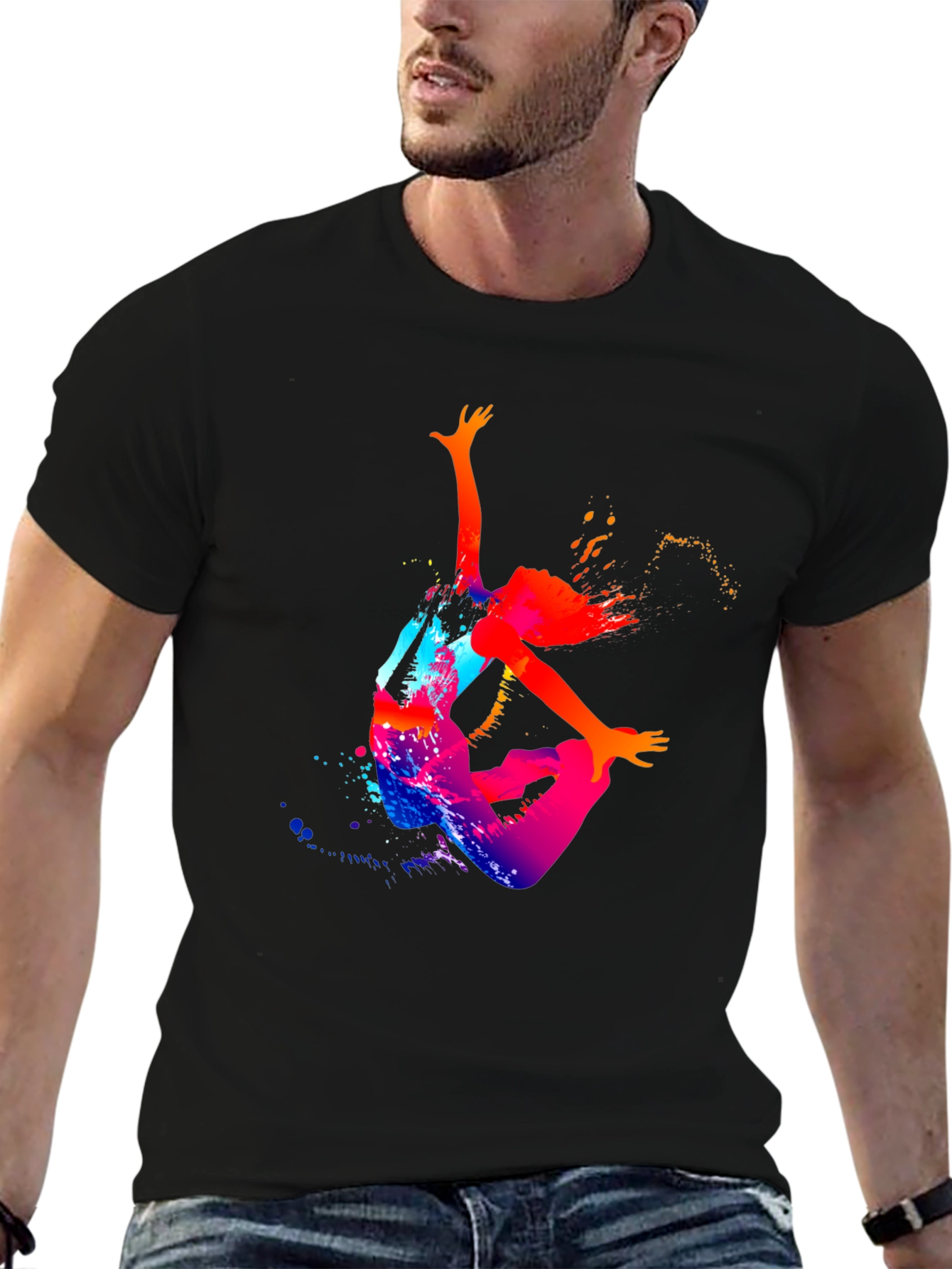 Abstract Dancer Graphic T-Shirt