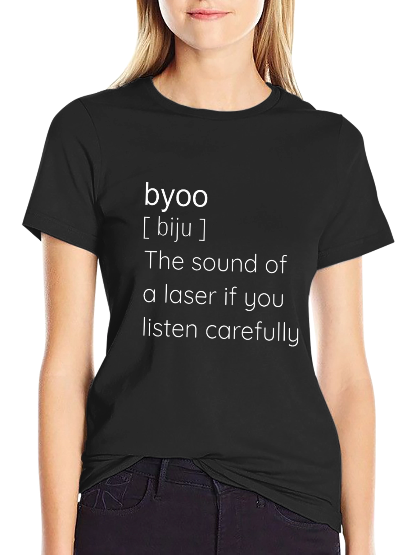Laser Sound Mens Black T-Shirt:  BYOO