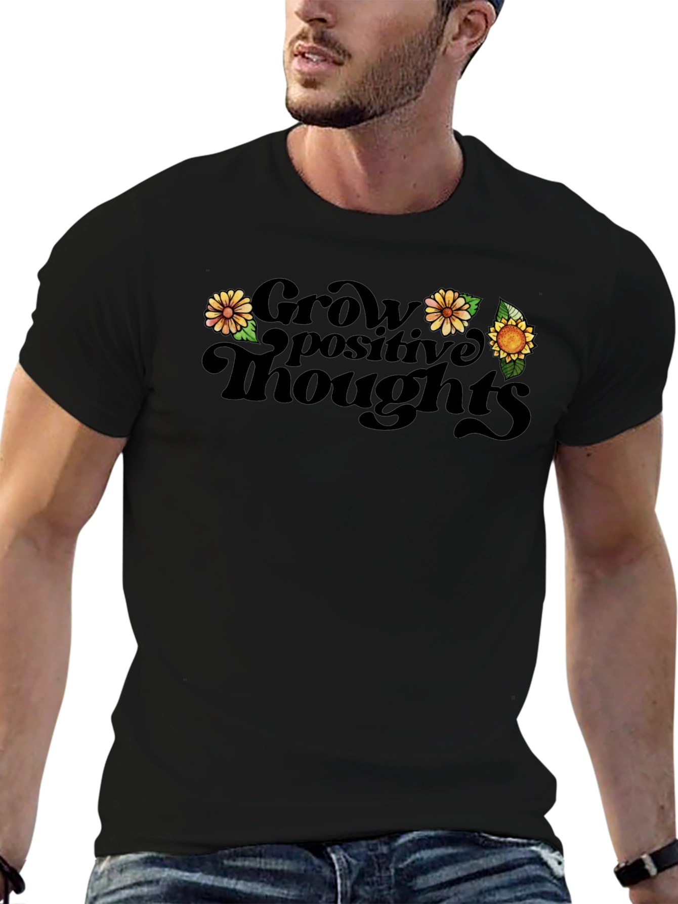 Grow Positive Thoughts Graphic Tee