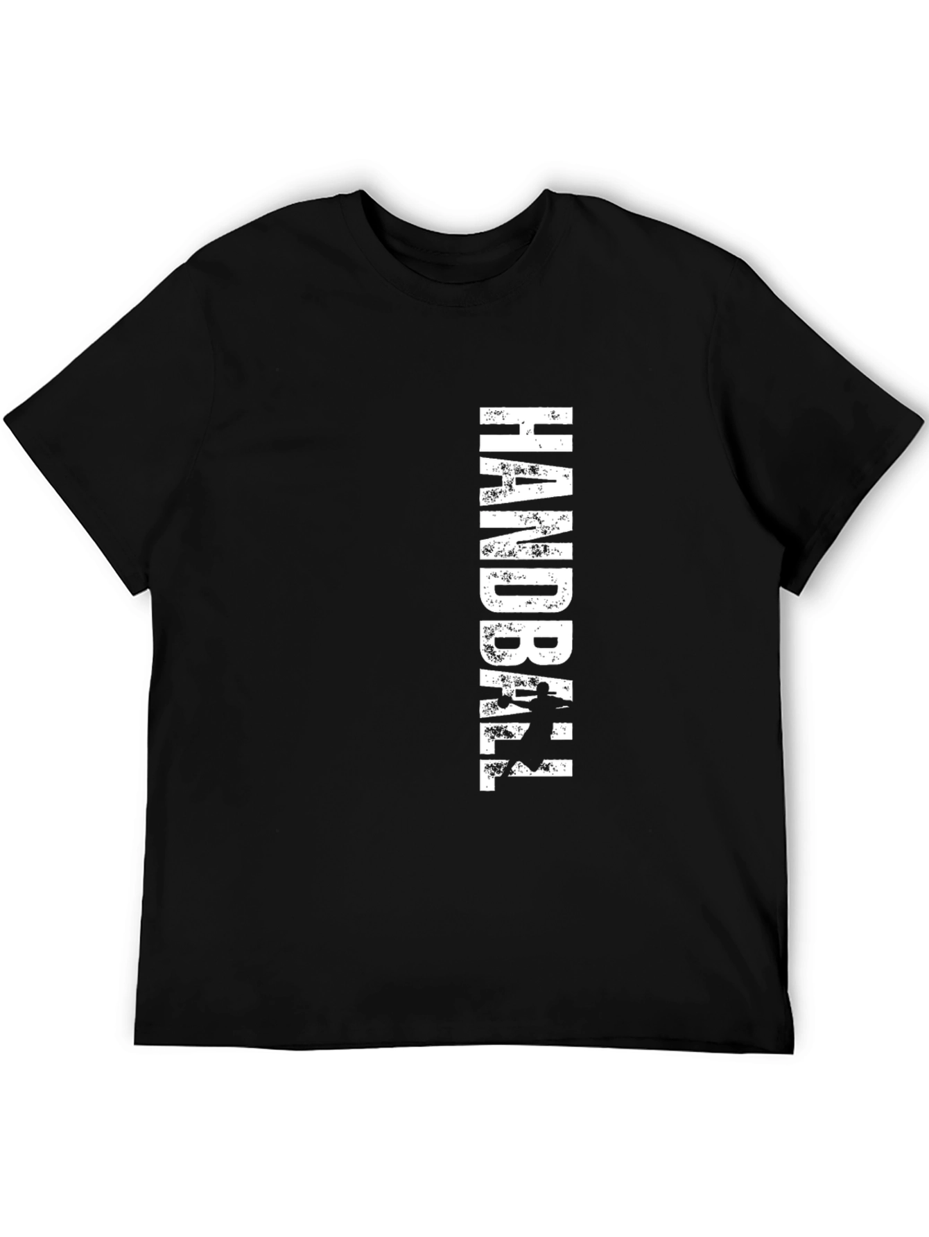Handball Graphic Print T-Shirt - Black