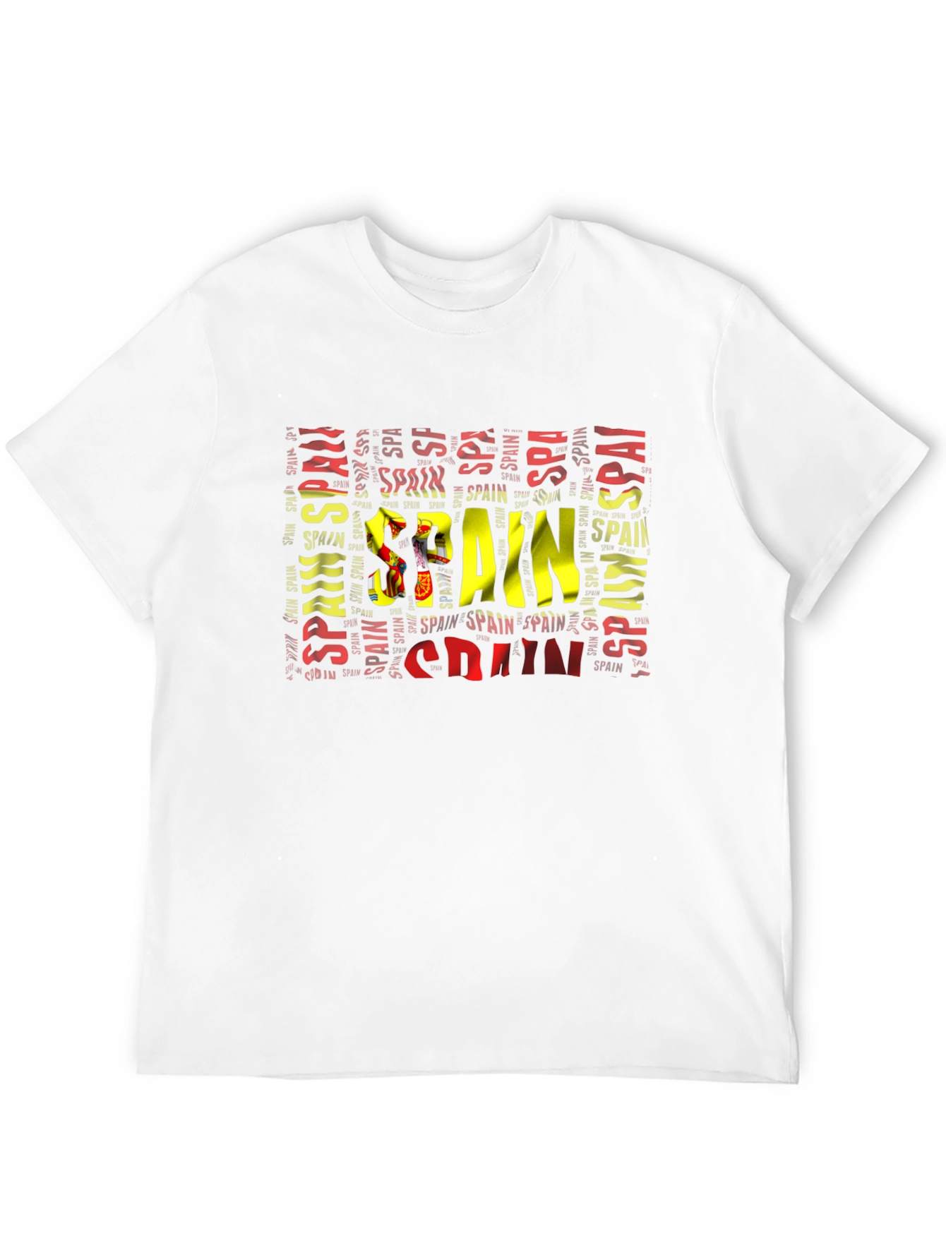 Spain Flag Word Art T-Shirt