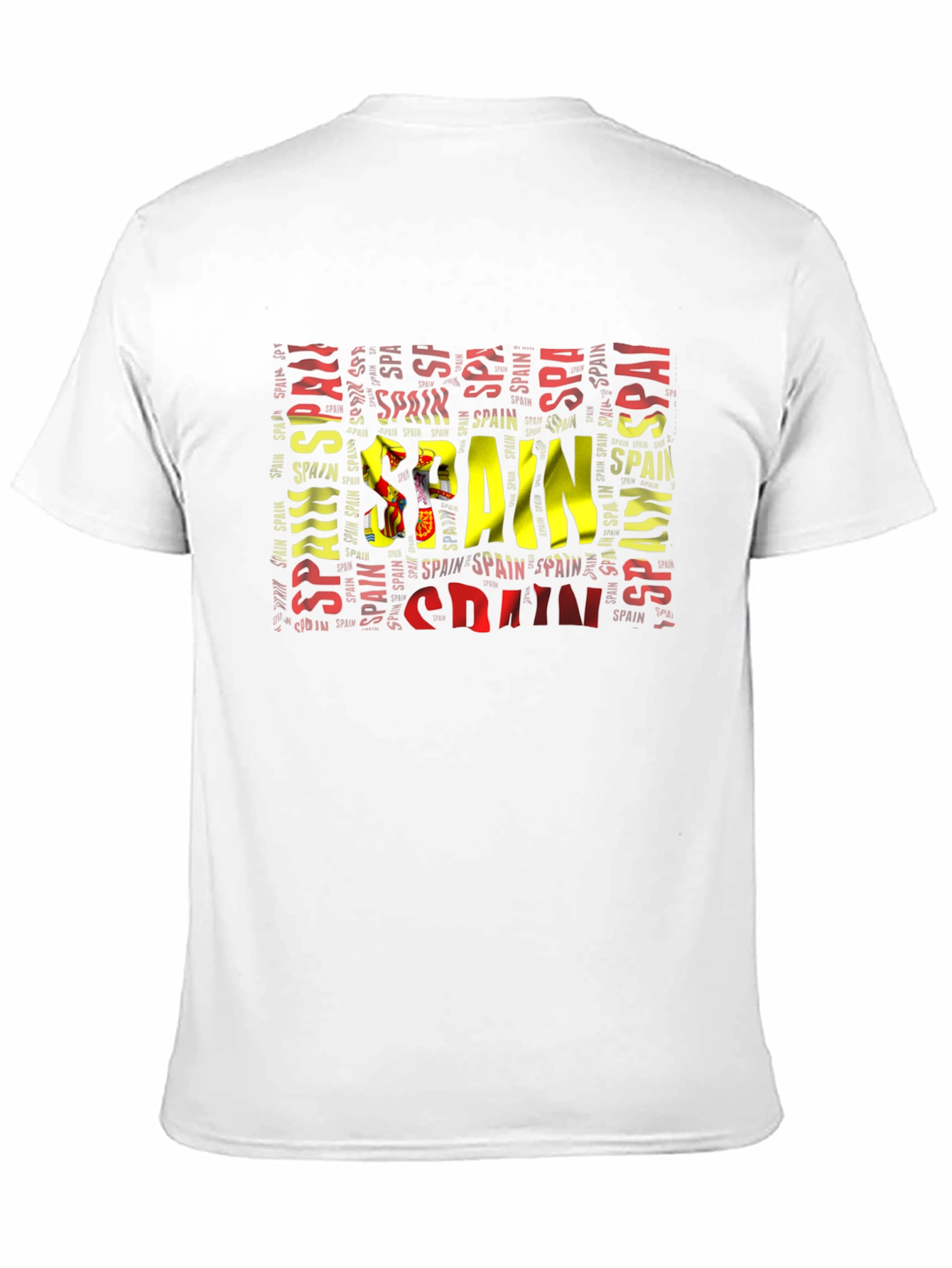 Spain Flag Word Art T-Shirt