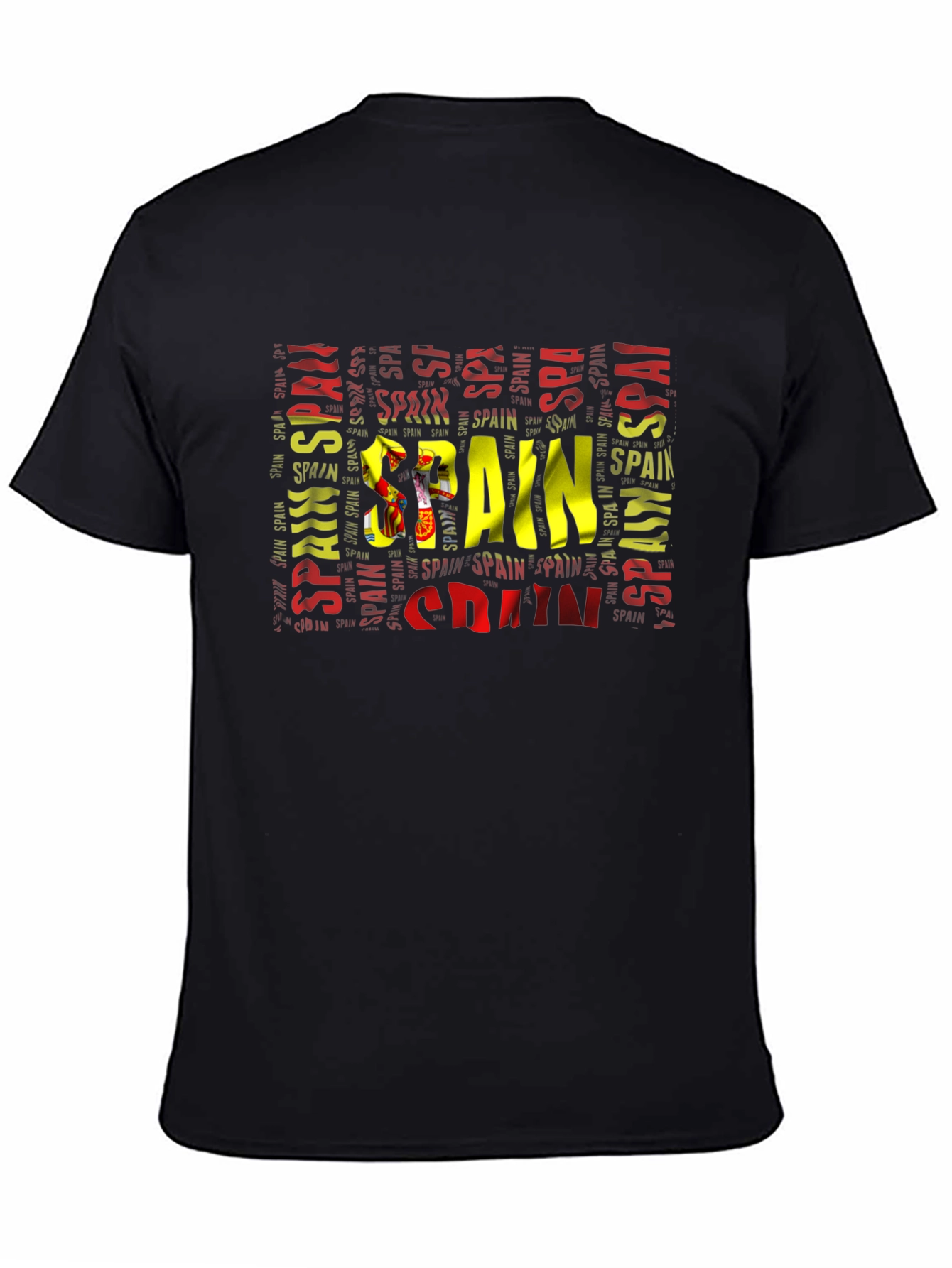 Spain Flag Word Art T-Shirt