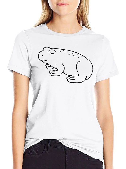Sleeping Toad Graphic Tee - Black Cotton T-Shirt