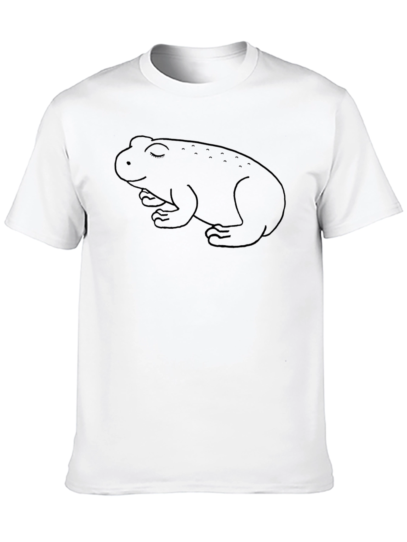 Sleeping Toad Graphic Tee - Black Cotton T-Shirt