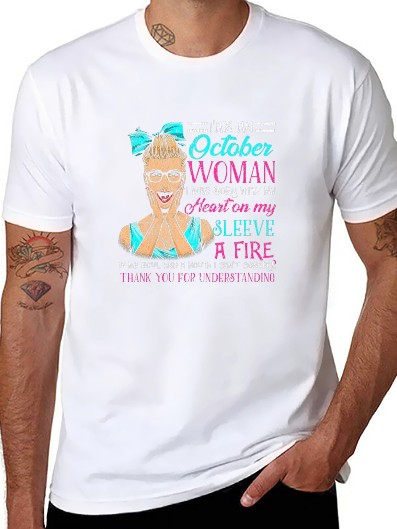 October Woman Graphic T-Shirt - Birthday Gift
