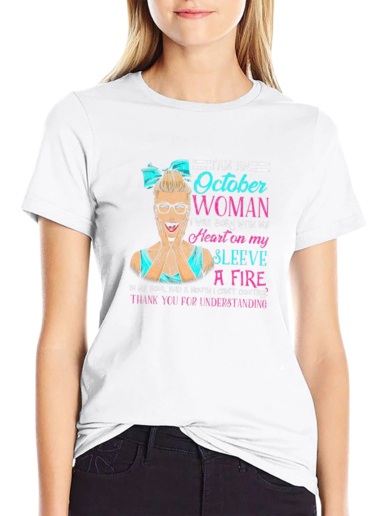 October Woman Graphic T-Shirt - Birthday Gift