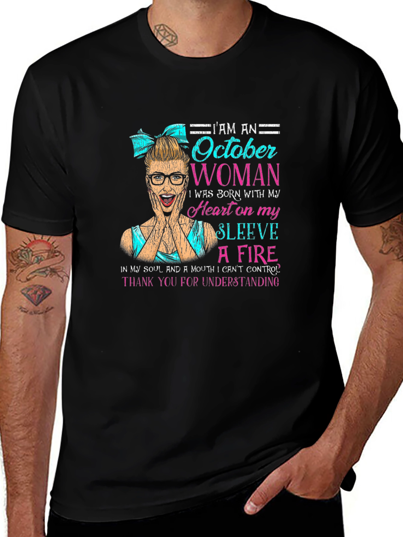 October Woman Graphic T-Shirt - Birthday Gift