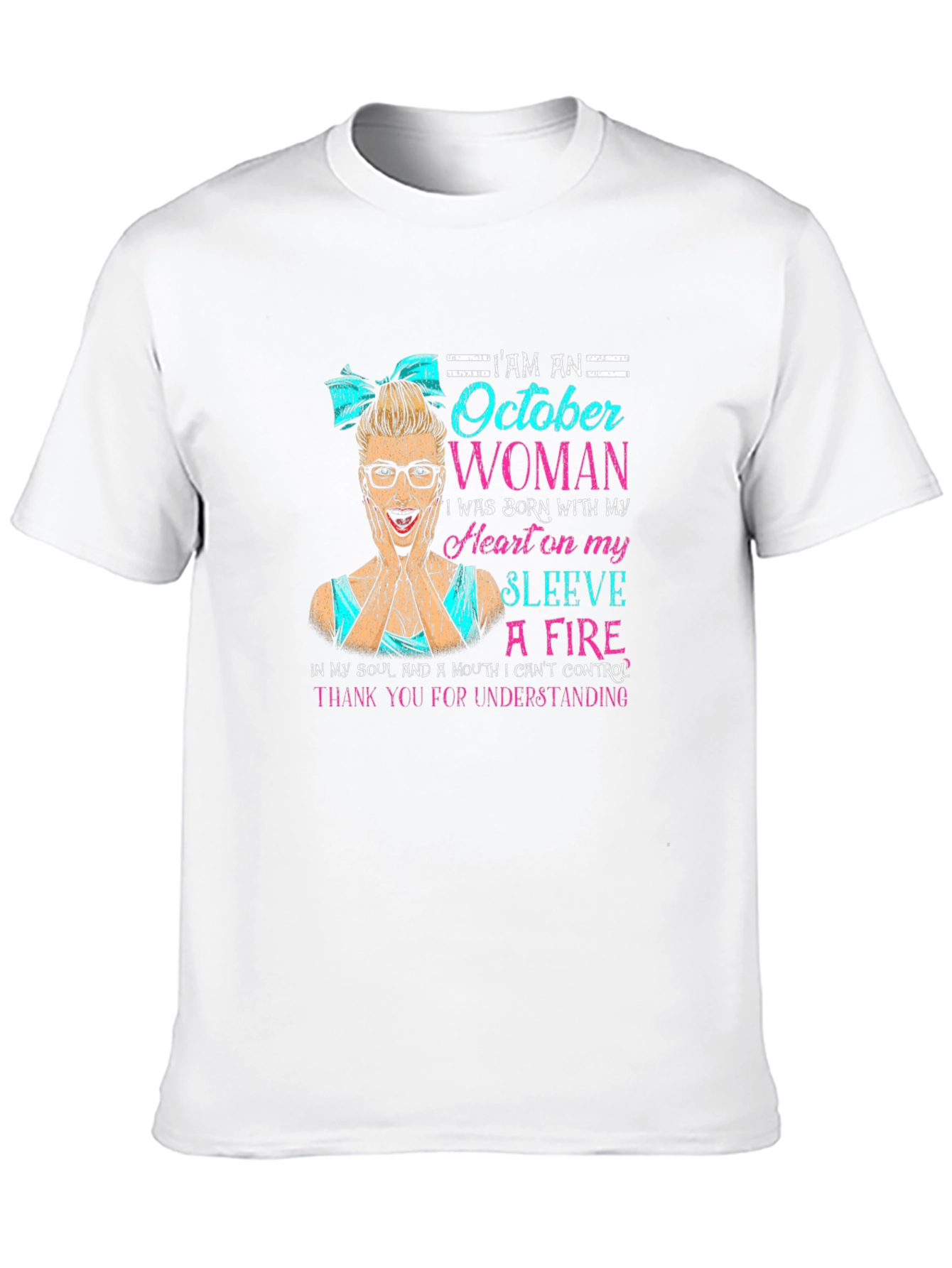 October Woman Graphic T-Shirt - Birthday Gift