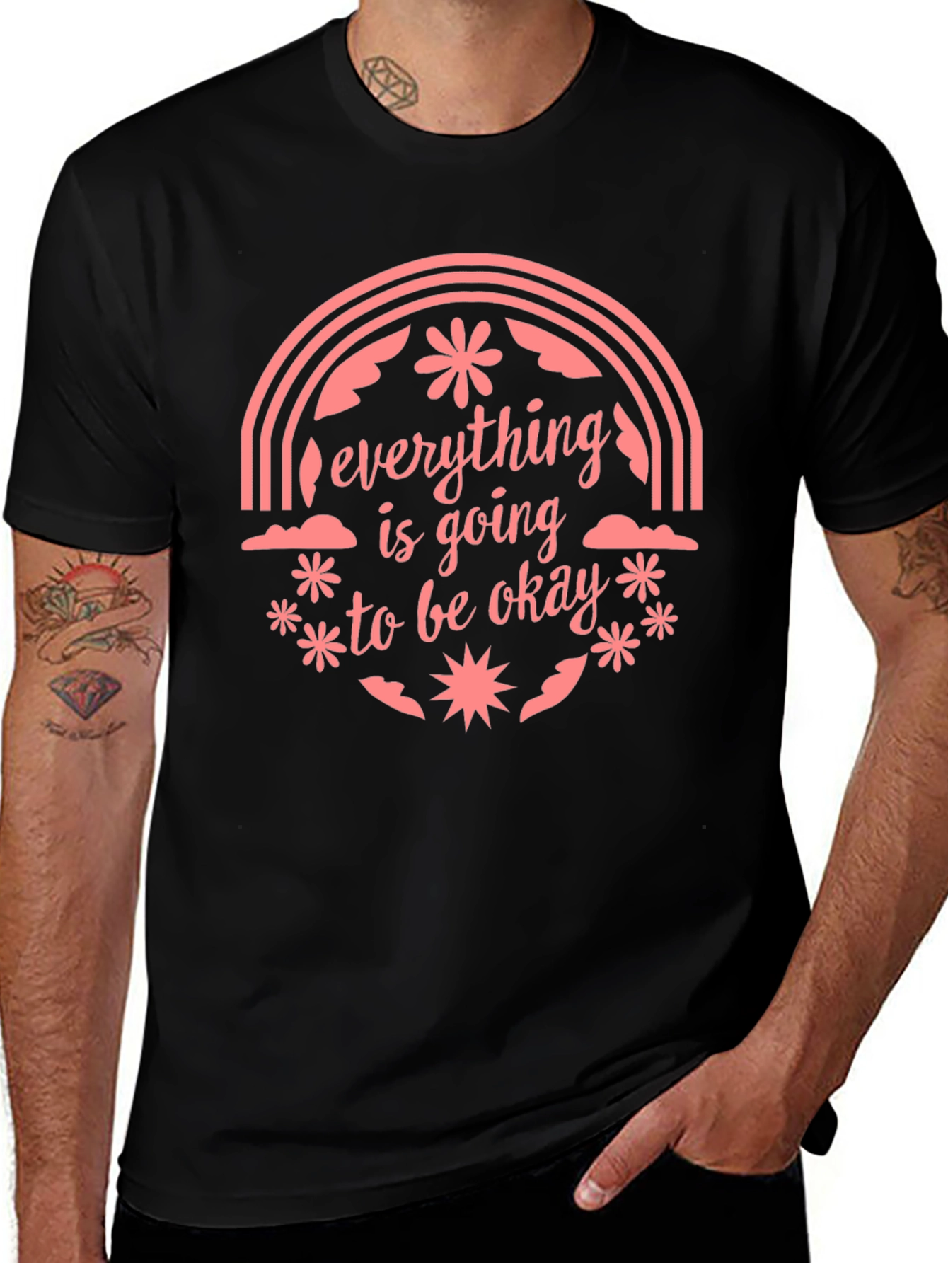 Optimistic Graphic Tee: Everything Is Going To Be Okay