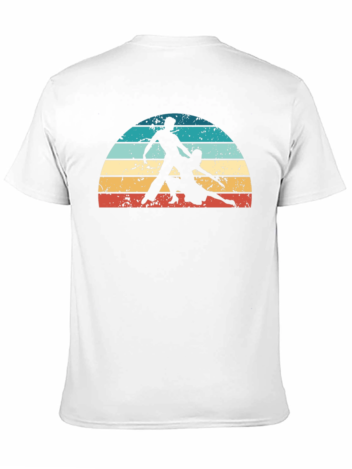 Retro Dance Silhouette Graphic Tee - Black