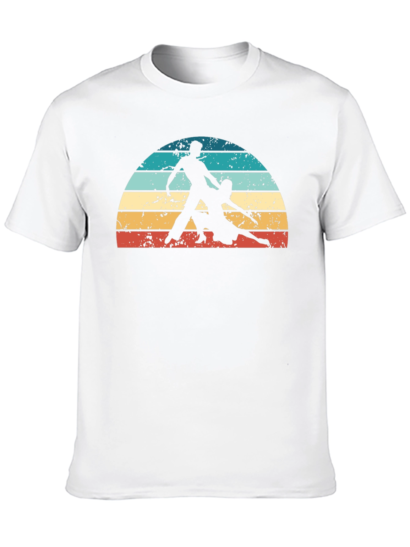 Retro Dance Silhouette Graphic Tee - Black