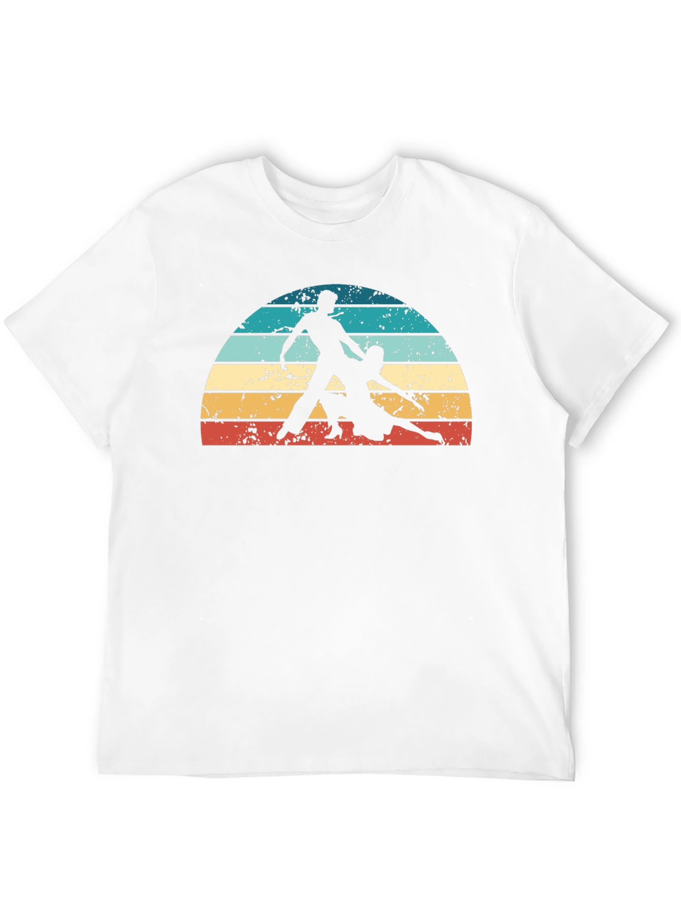Retro Dance Silhouette Graphic Tee - Black