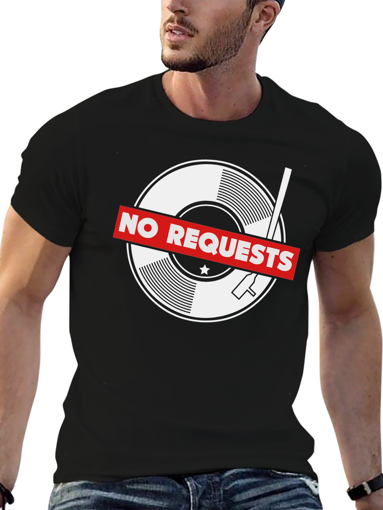 No Requests Graphic Tee - Music Lover T-Shirt
