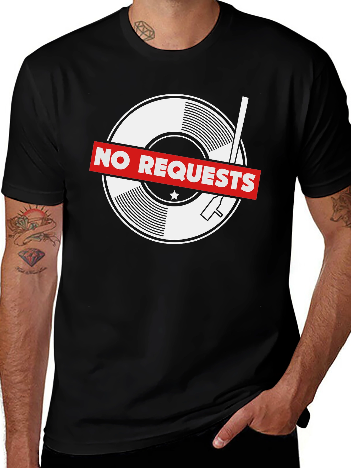 No Requests Graphic Tee - Music Lover T-Shirt
