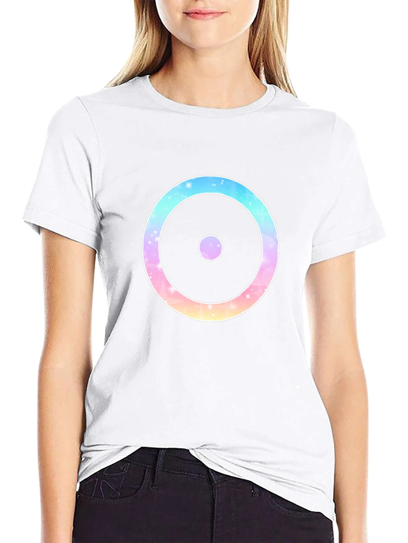 Galaxy Circle Graphic Black T-Shirt