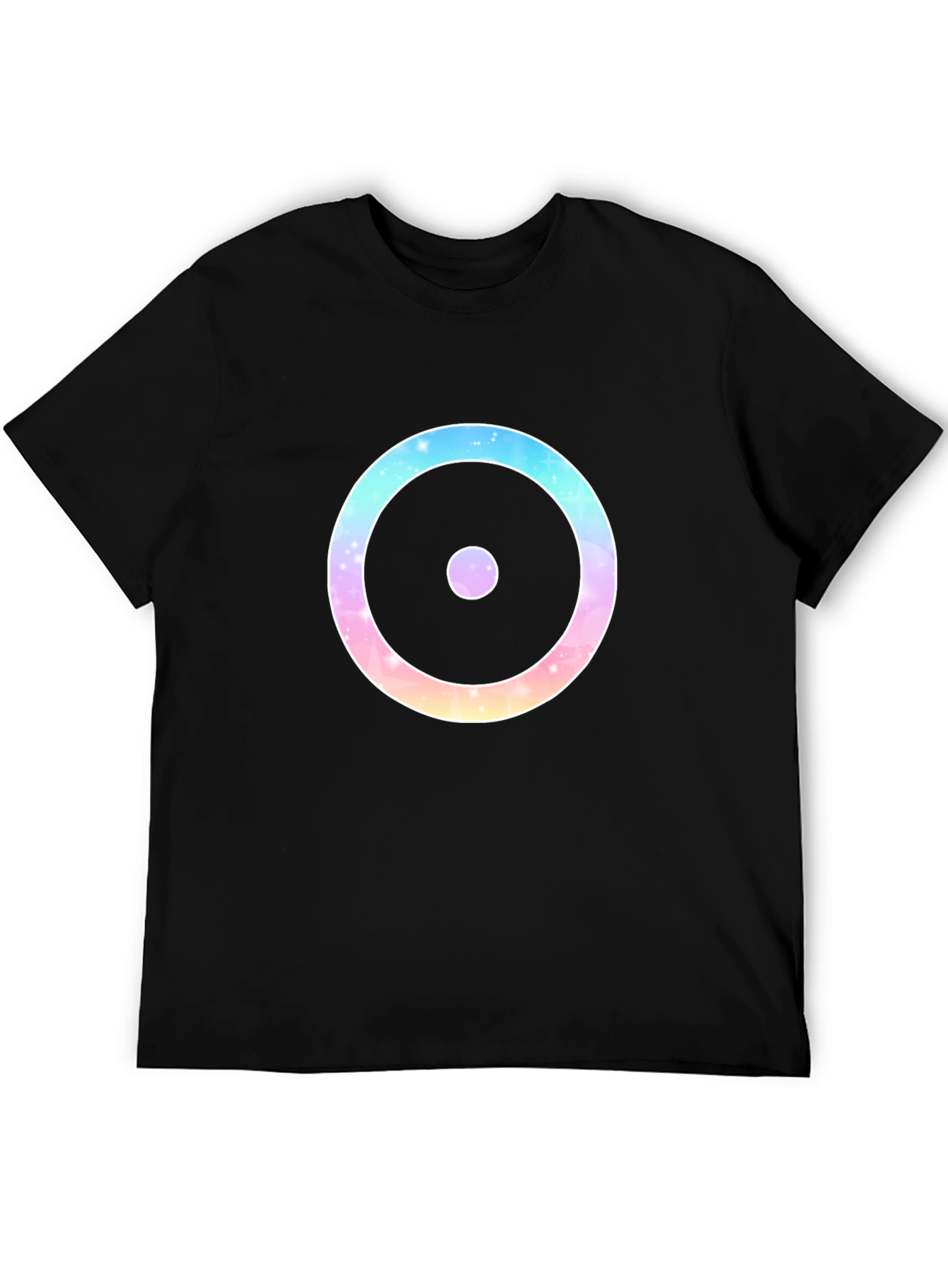 Galaxy Circle Graphic Black T-Shirt