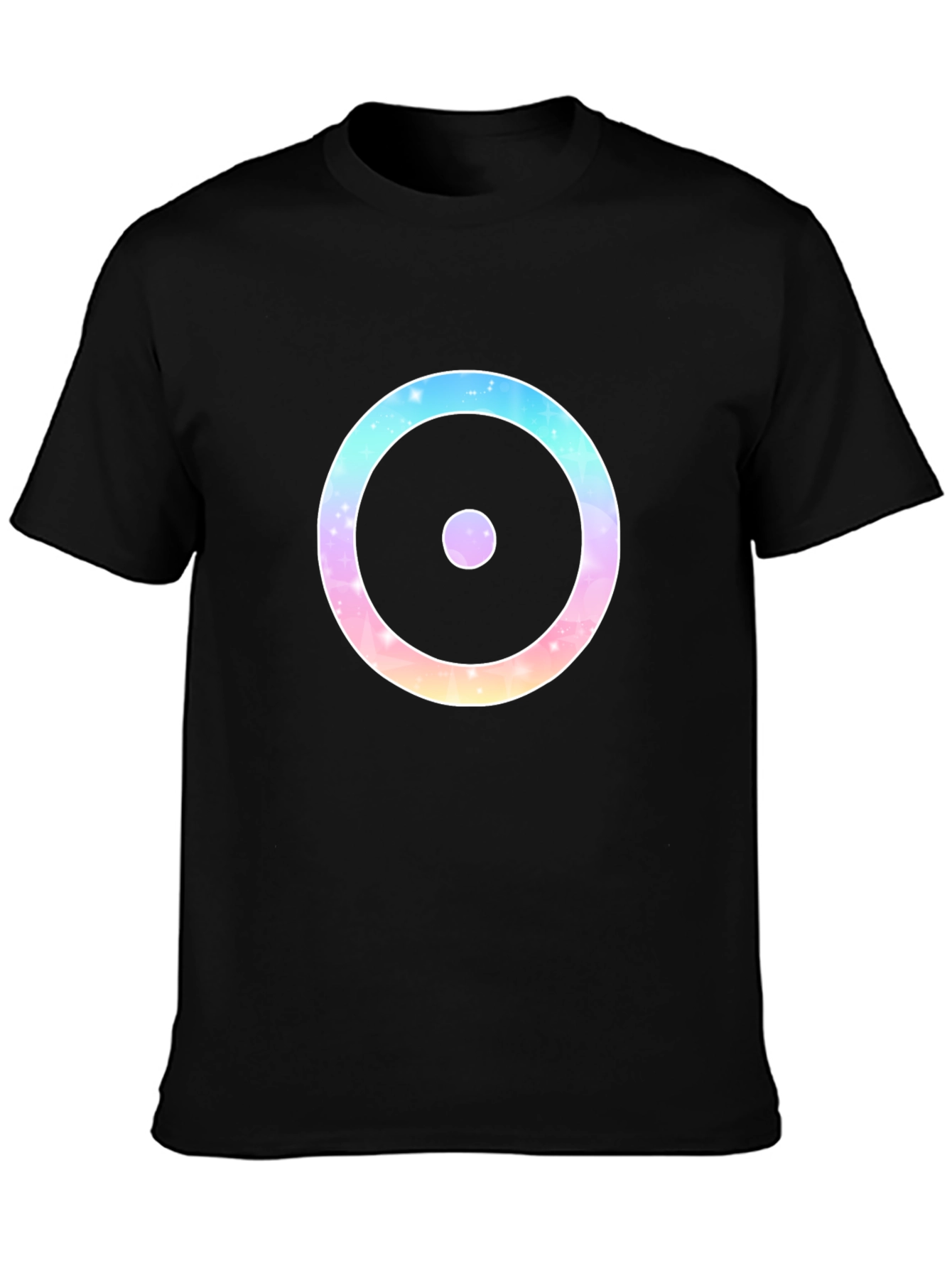 Galaxy Circle Graphic Black T-Shirt