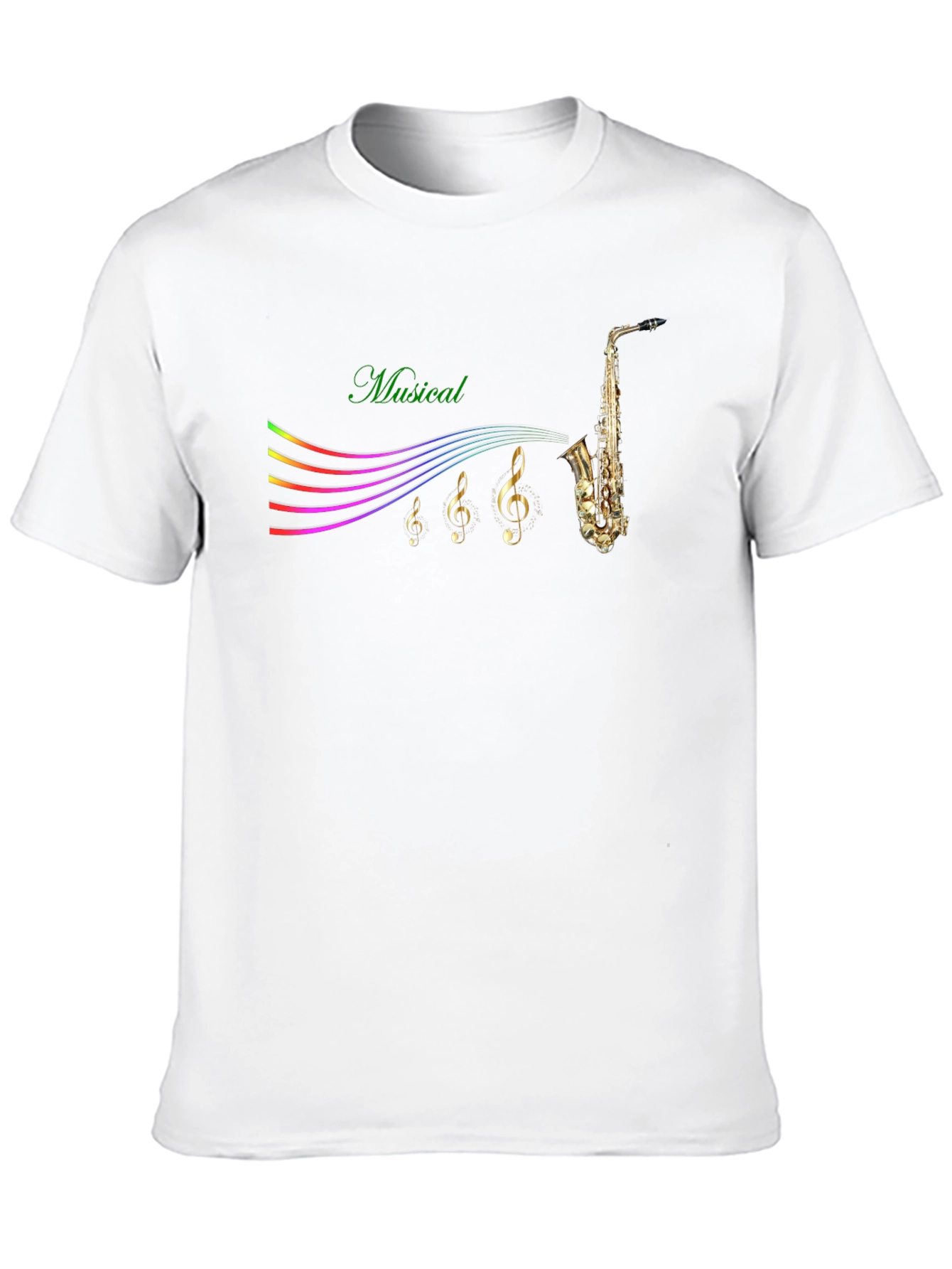 Musical Note Saxophone Graphic Tee