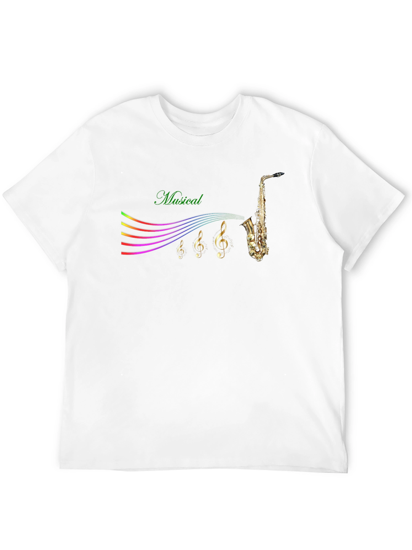 Musical Note Saxophone Graphic Tee