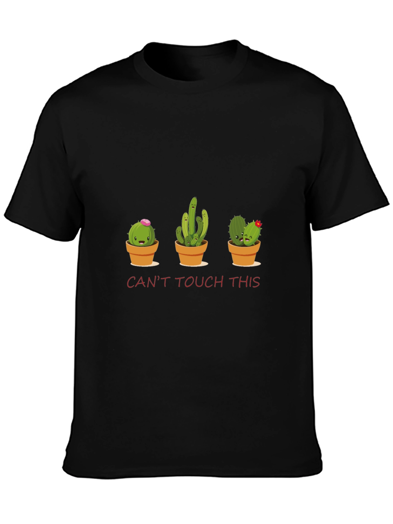 Cute Cactus Graphic Tee - Cant Touch This