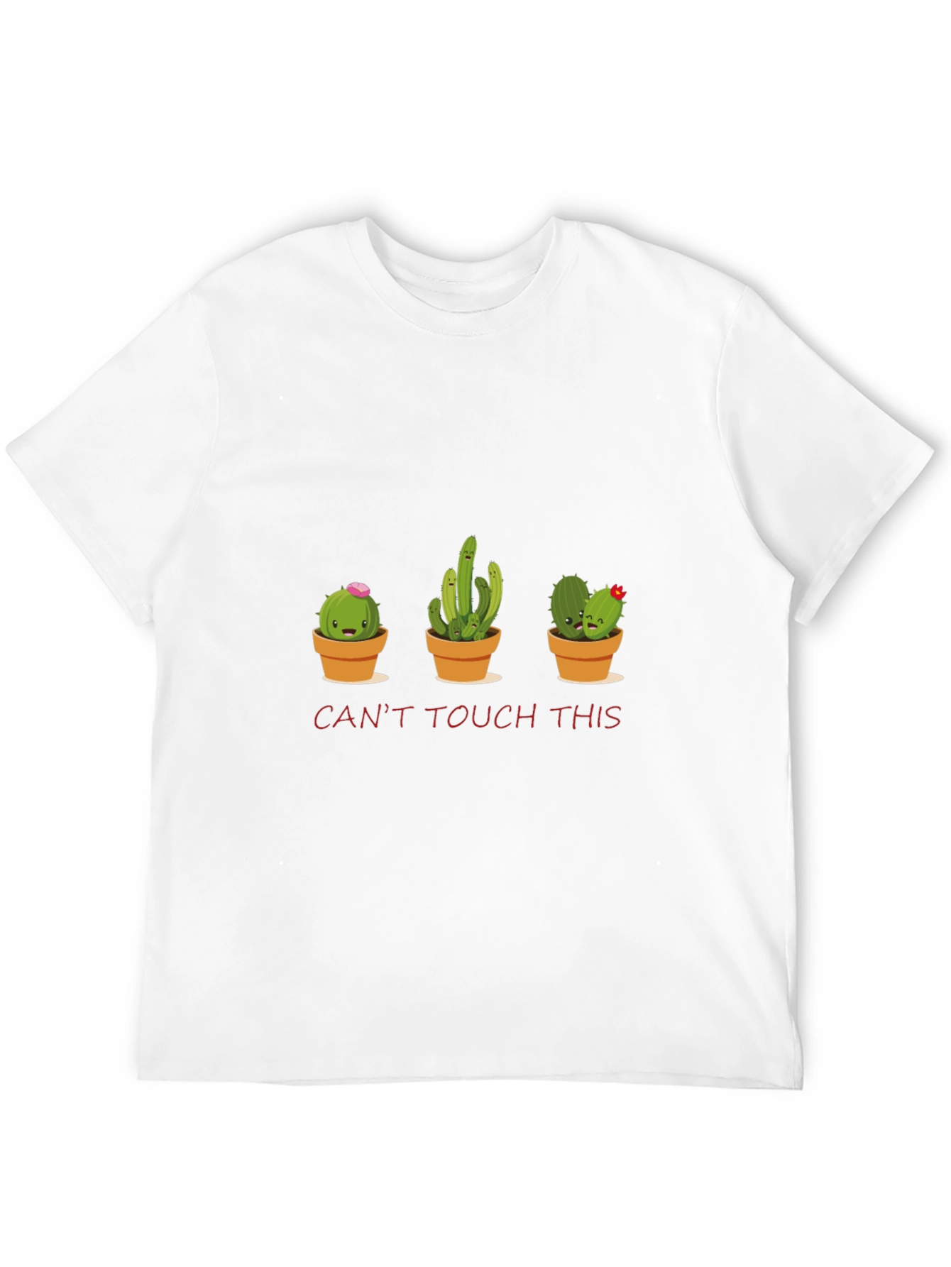 Cute Cactus Graphic Tee - Cant Touch This
