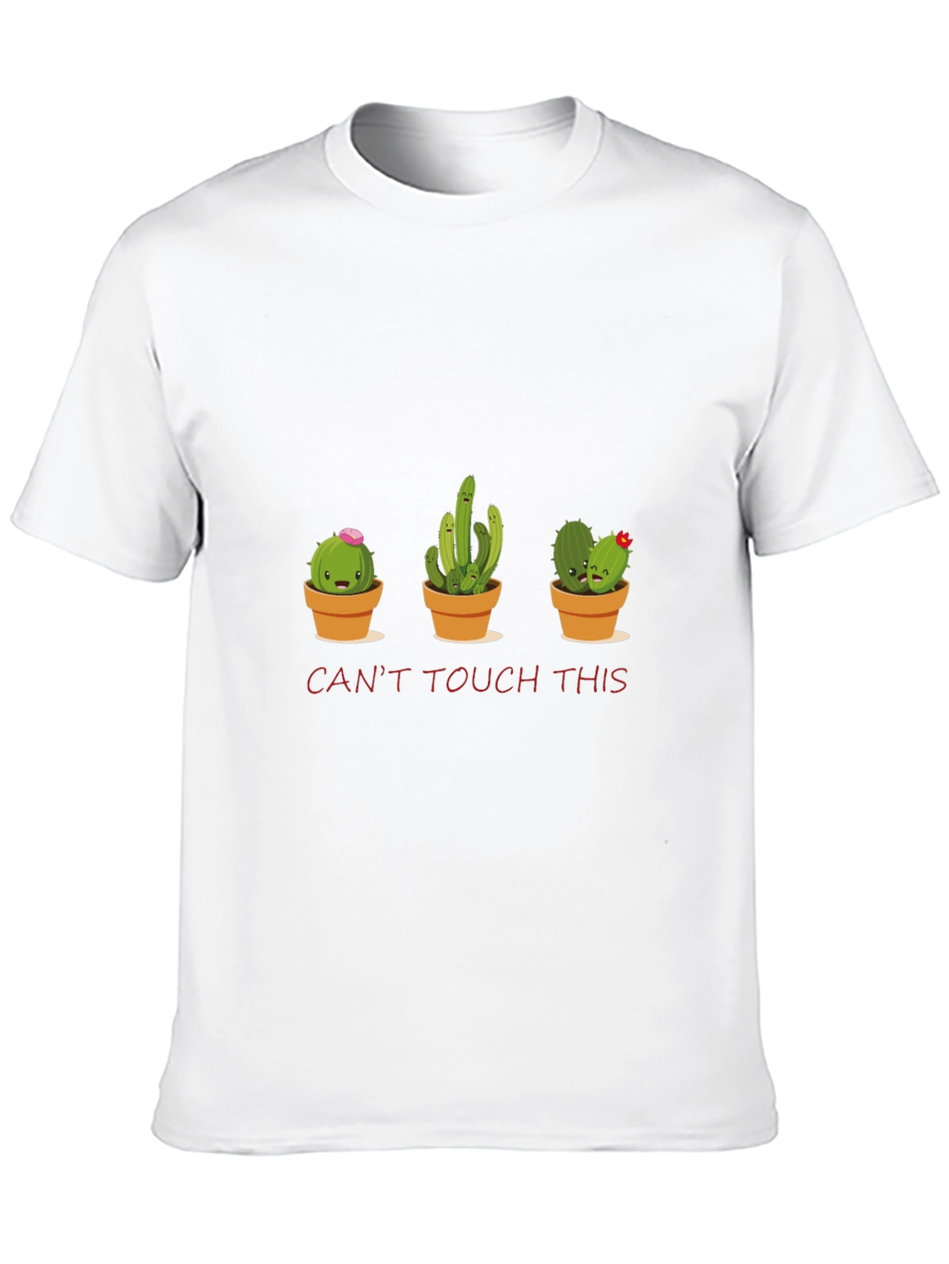 Cute Cactus Graphic Tee - Cant Touch This