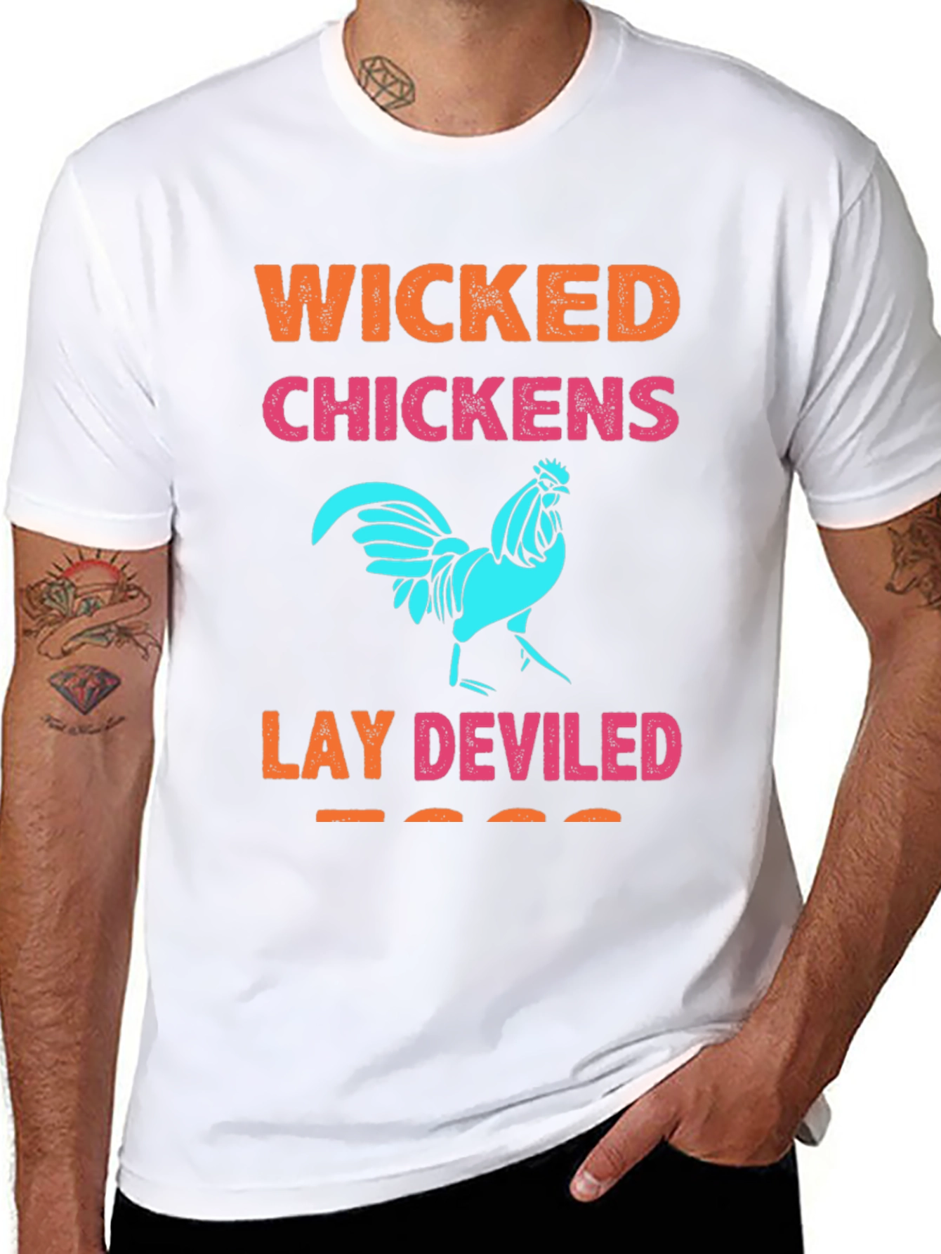 Wicked Chickens Lay Deviled Eggs Graphic Tee