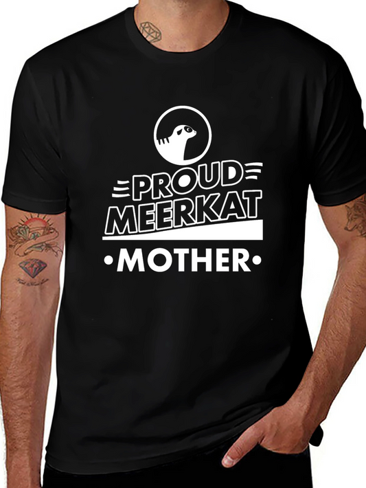 Proud Meerkat Mother Black T-Shirt