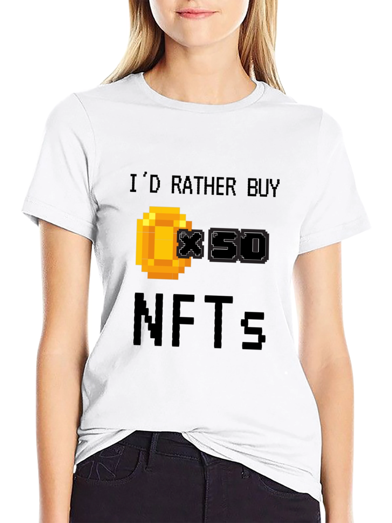 Id Rather Buy x50 NFTs Funny Gamer T-Shirt