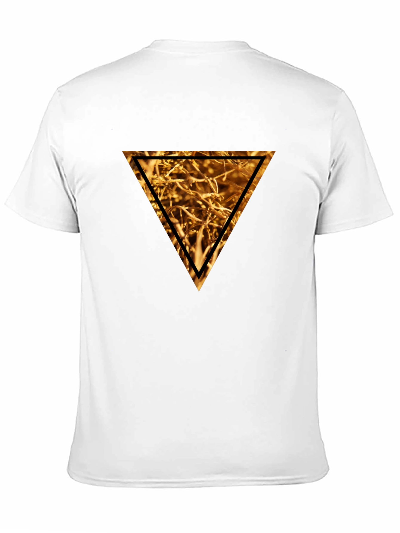 Golden Triangle Graphic Tee - Stylish Mens Black T-Shirt