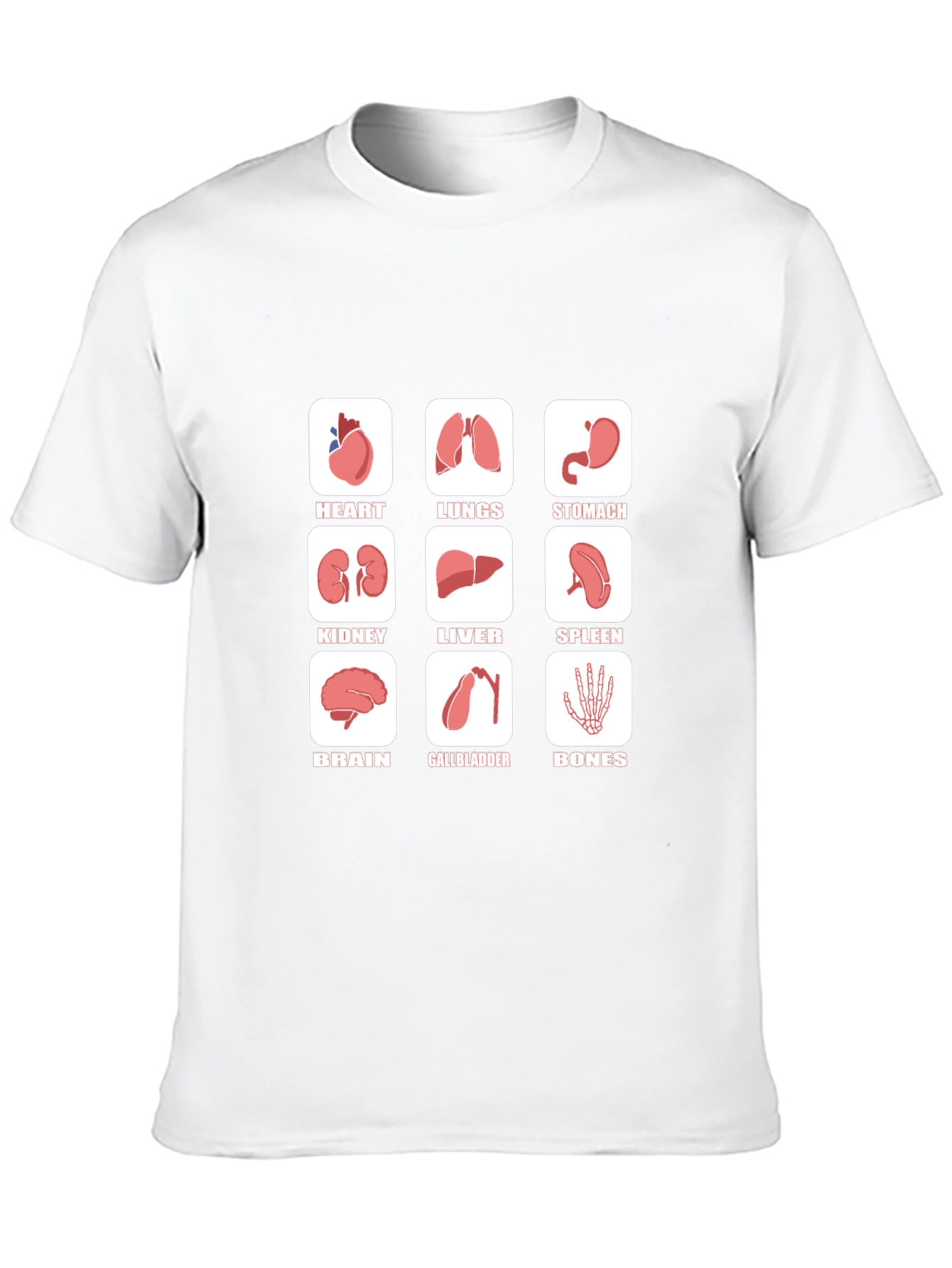 Anatomical Organs Graphic Tee - Funny Science T-Shirt
