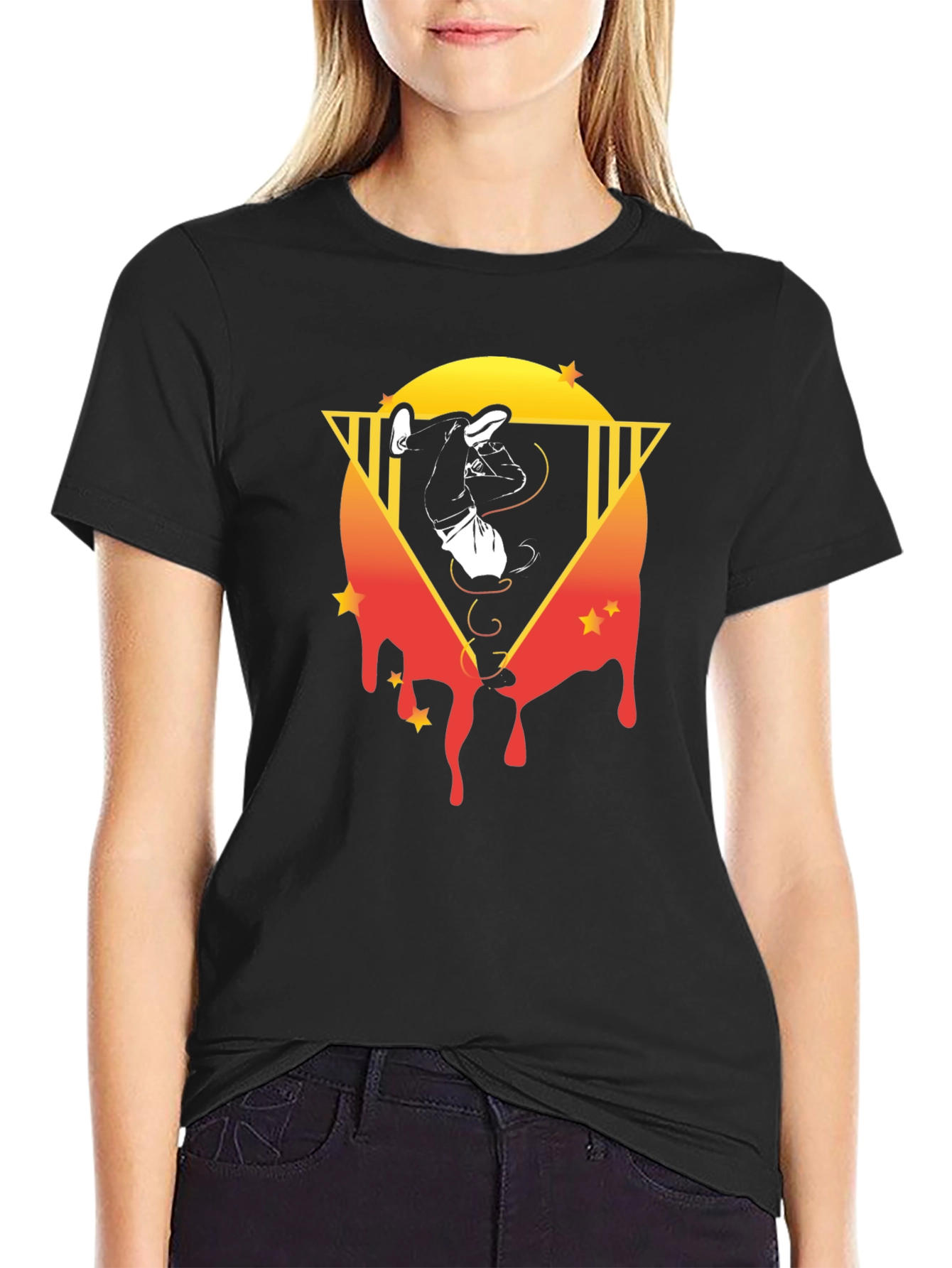 Abstract Breakdancer Graphic Tee
