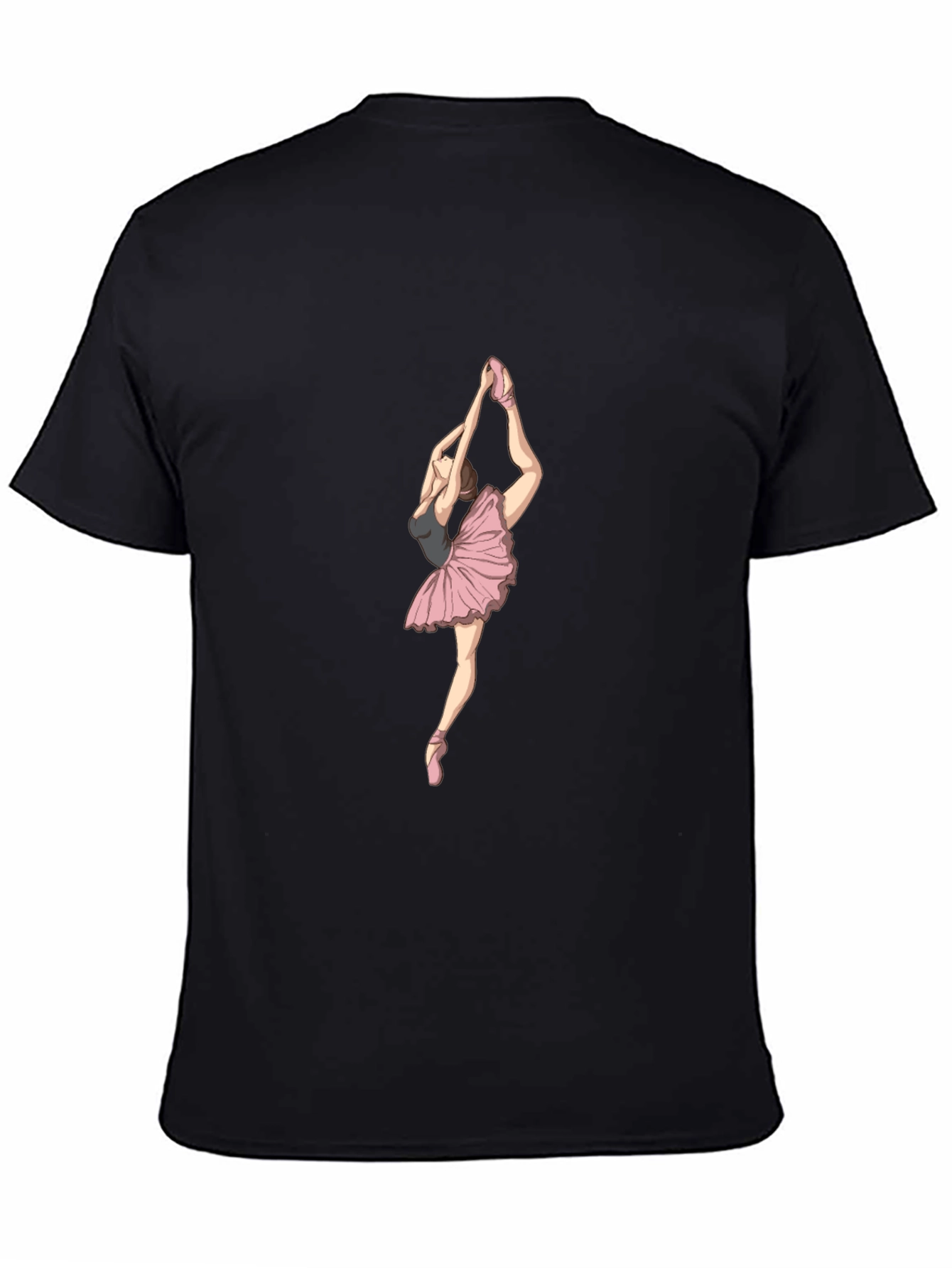Ballerina Graphic Tee - Black Cotton T-Shirt