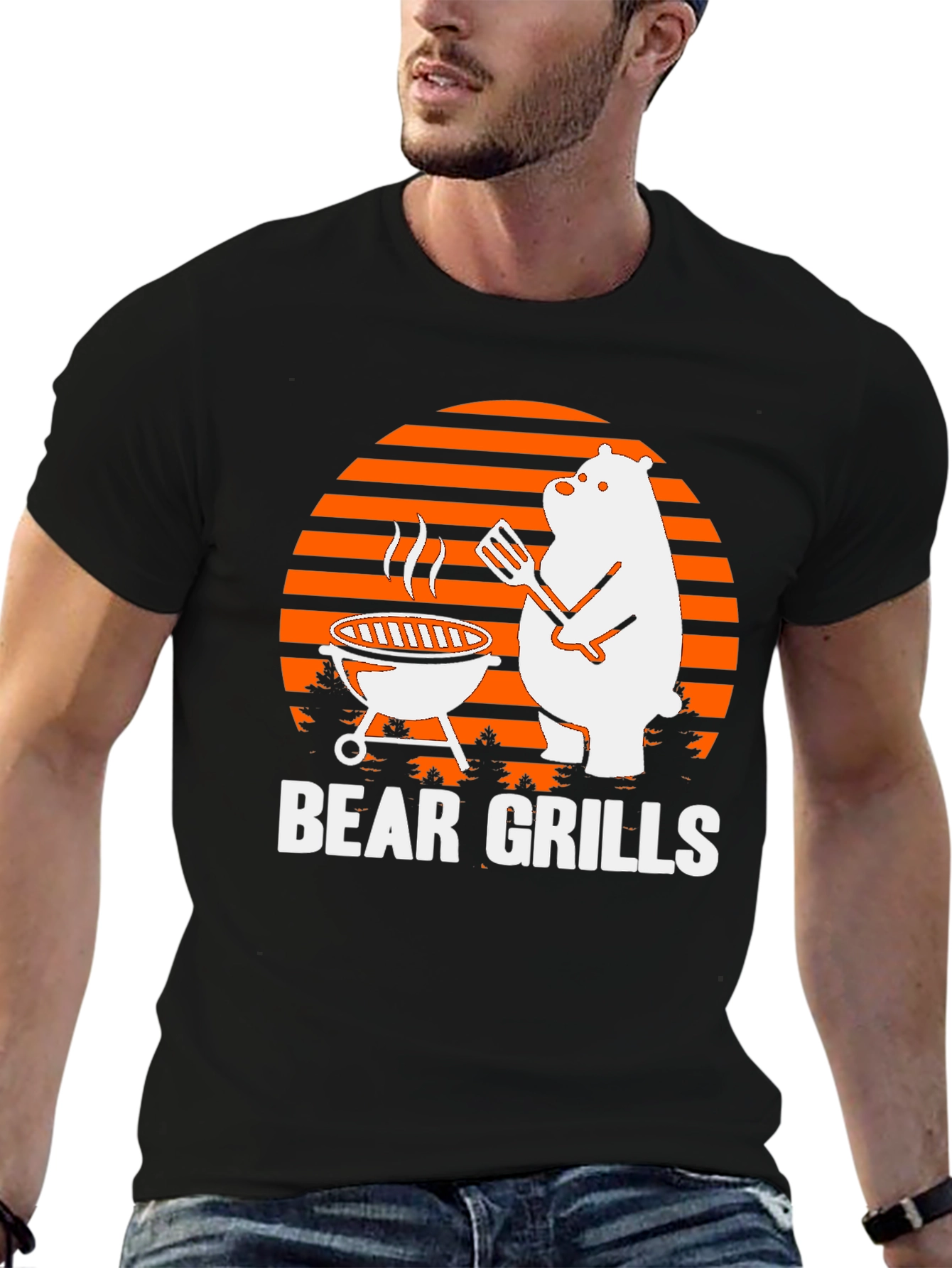 Bear Grills T-Shirt - Funny BBQ Tee