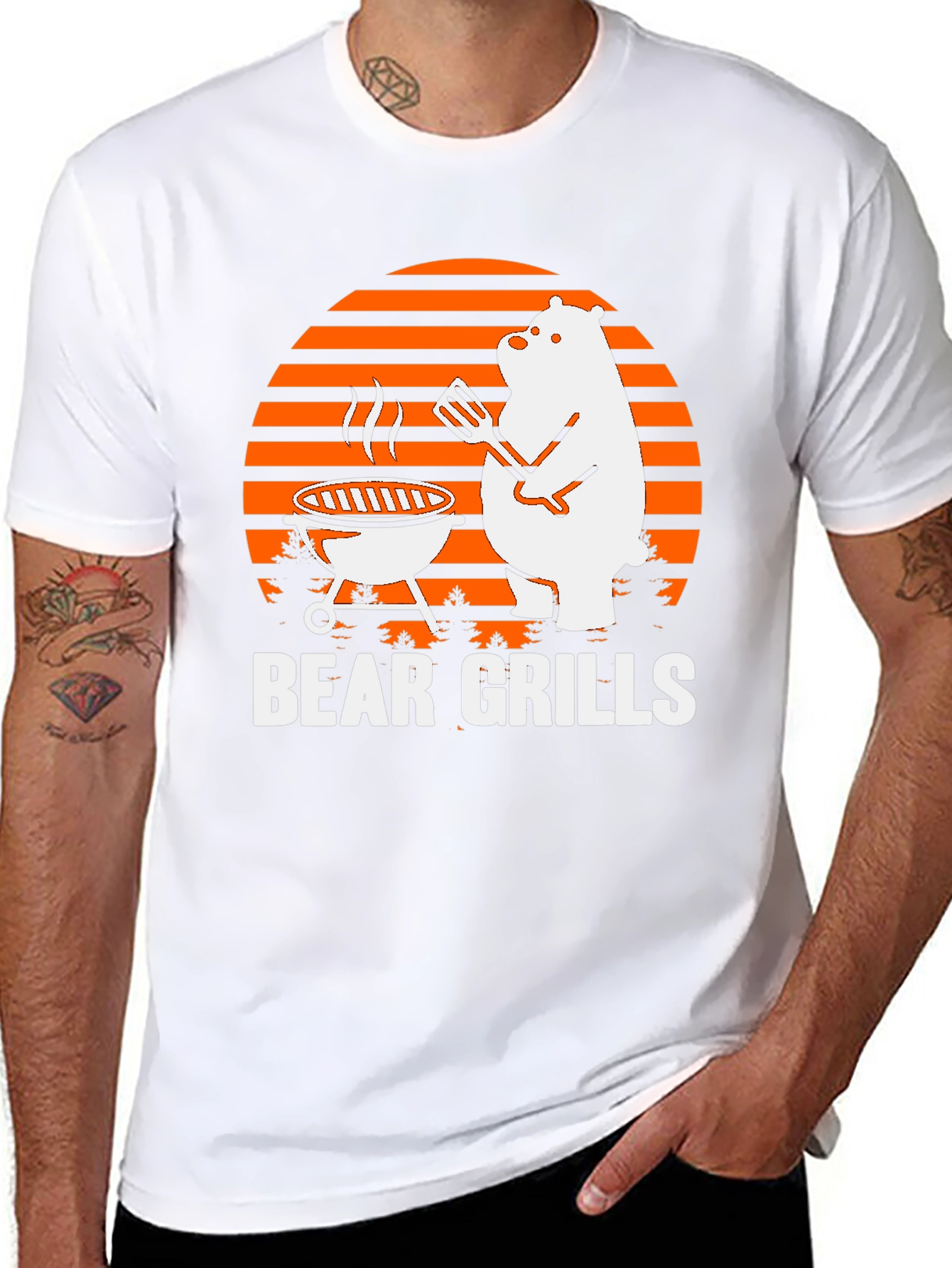 Bear Grills T-Shirt - Funny BBQ Tee