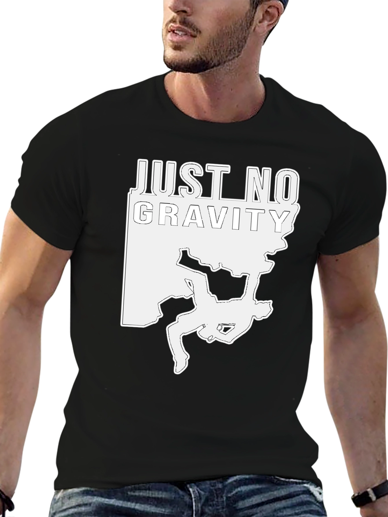 Just No Gravity Climbing T-Shirt - Black