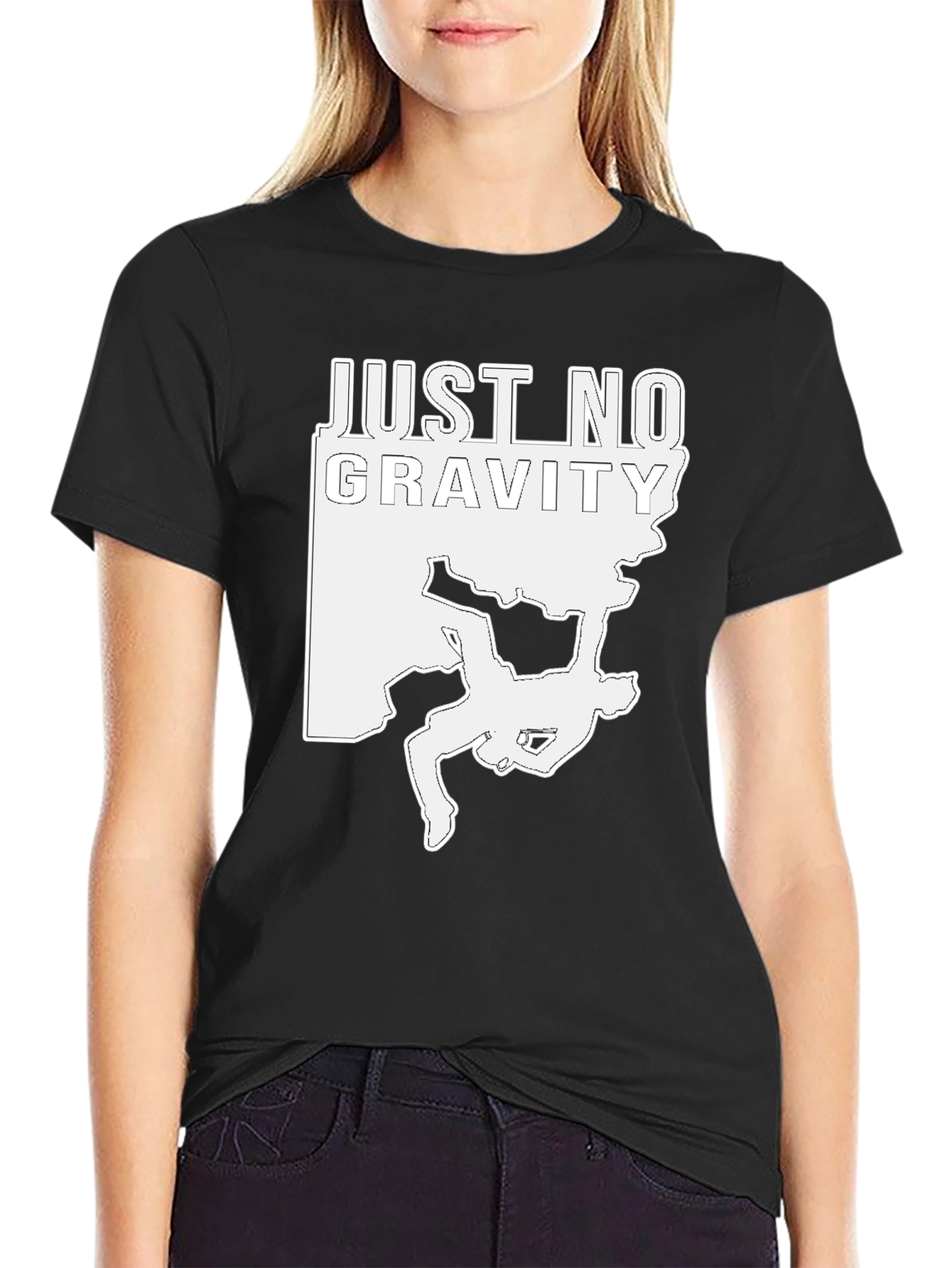 Just No Gravity Climbing T-Shirt - Black